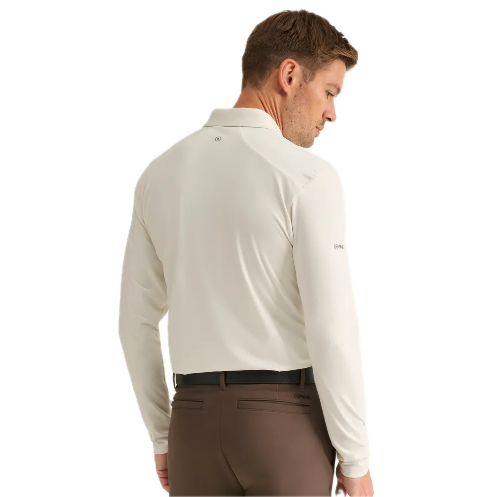 Ping Polo manches longues Demitri Blanc Cassé