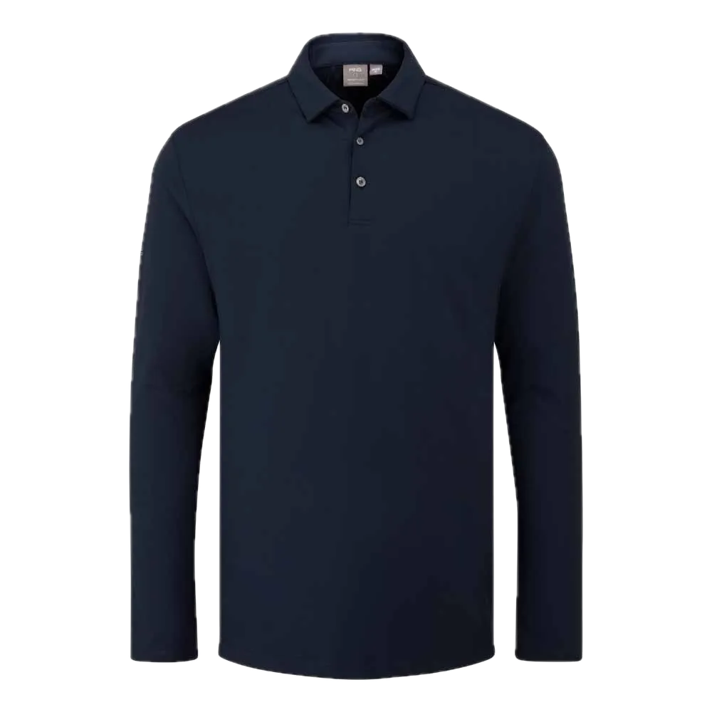 Ping Polo manches longues Demitri Bleu Marine