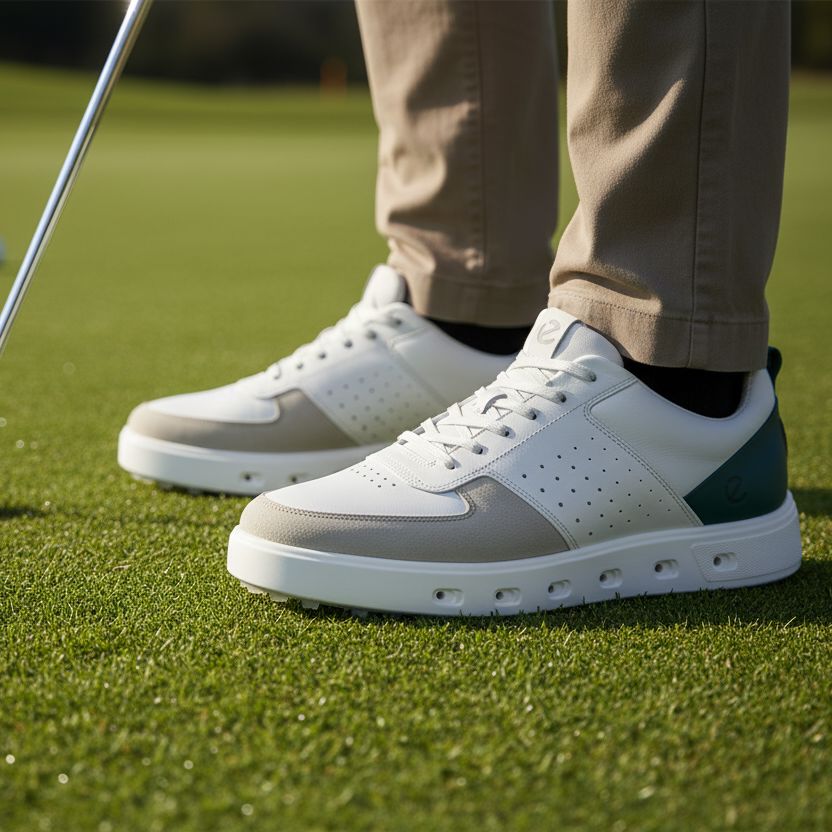 Ecco chaussure de golf Street 720 M Blanche Gravel Baygreen