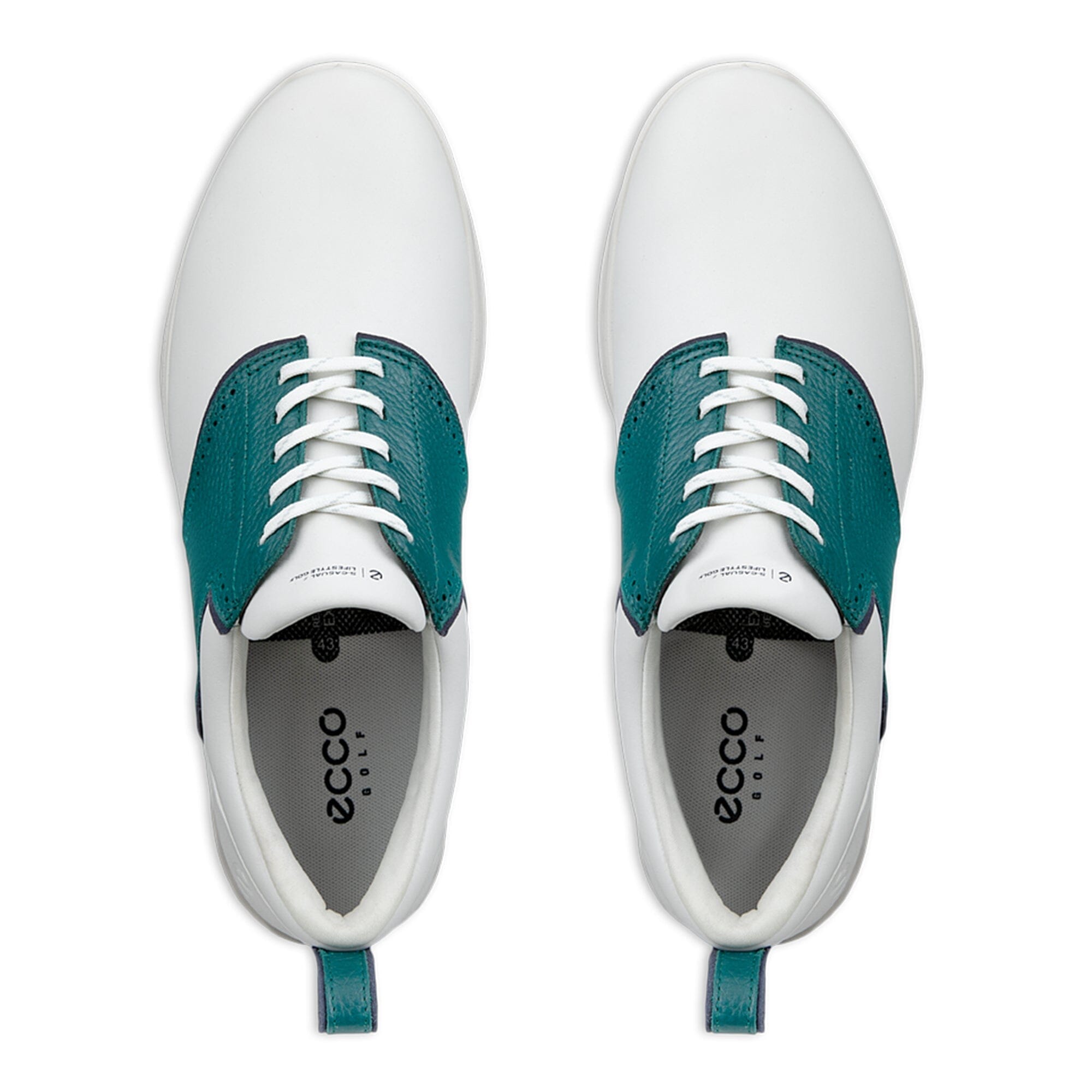 ECCO Chaussures de golf S-Casual Blanche Bay Green