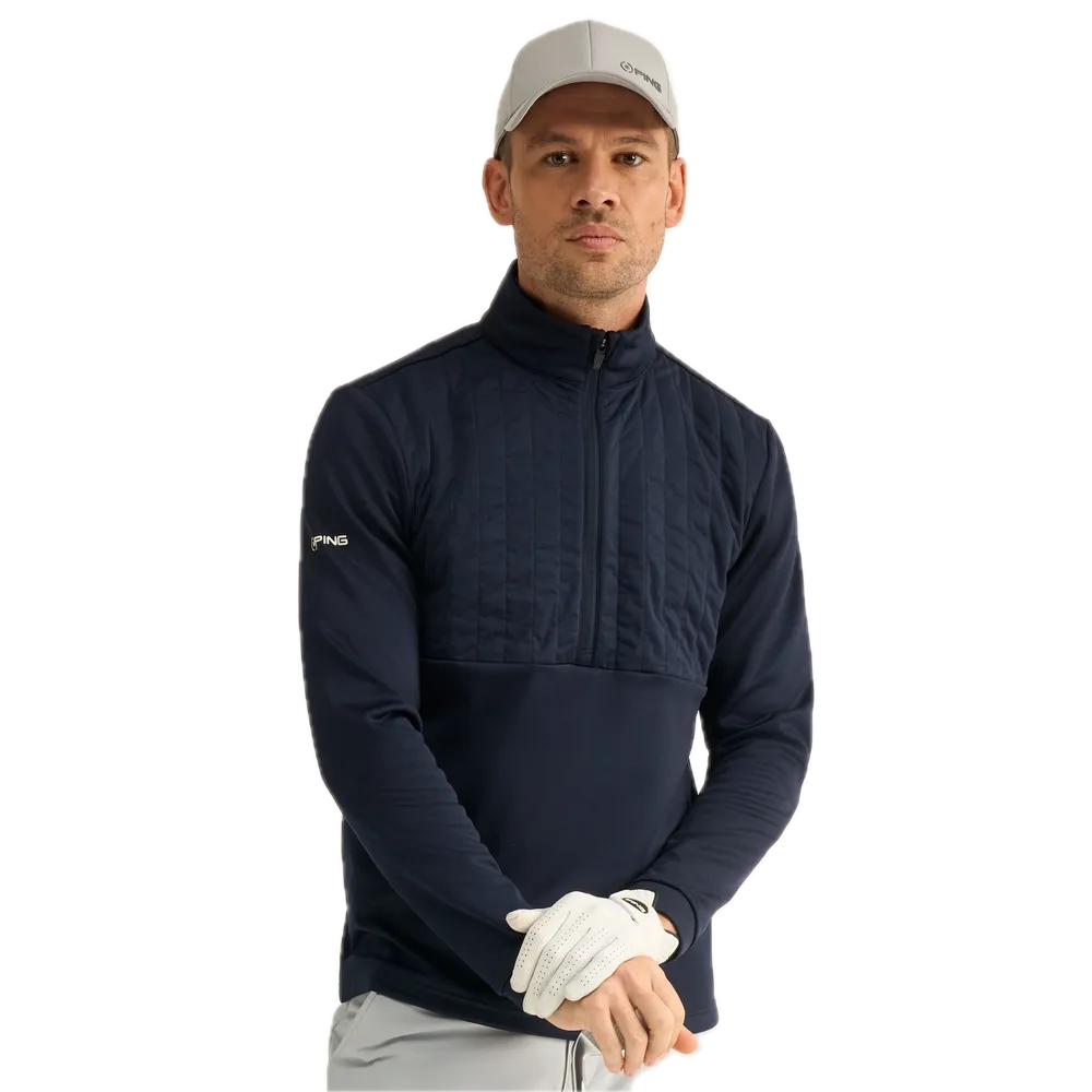 Ping Pull polaire isolé demi-zip Ezra Bleu Marine