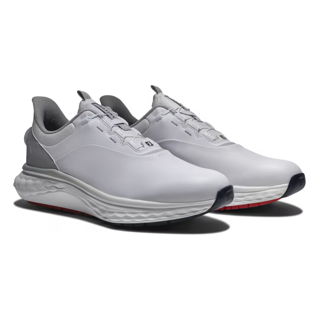 FootJoy chaussure de golf Quantum Leather boa BLANC BLANC GRIS
