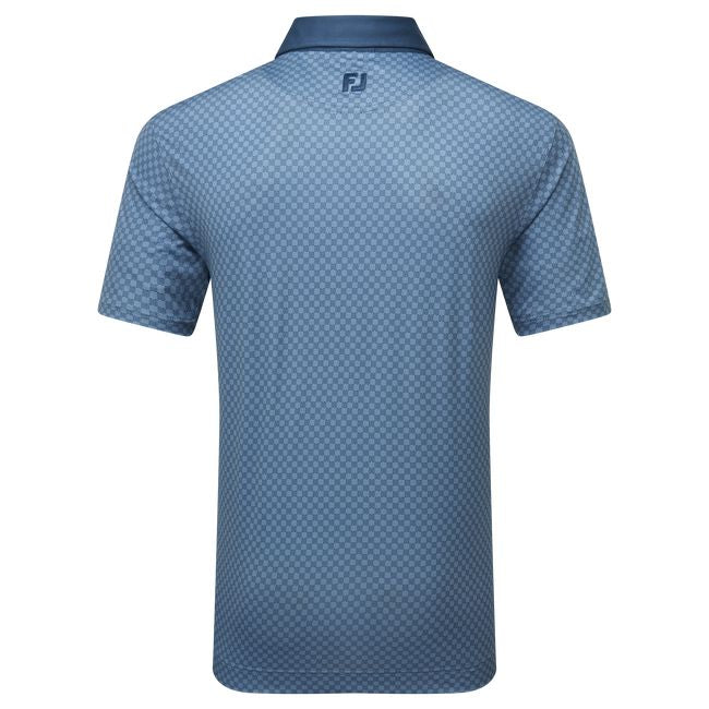 Footjoy polo en fil d'écosse imprimé Damier jeans