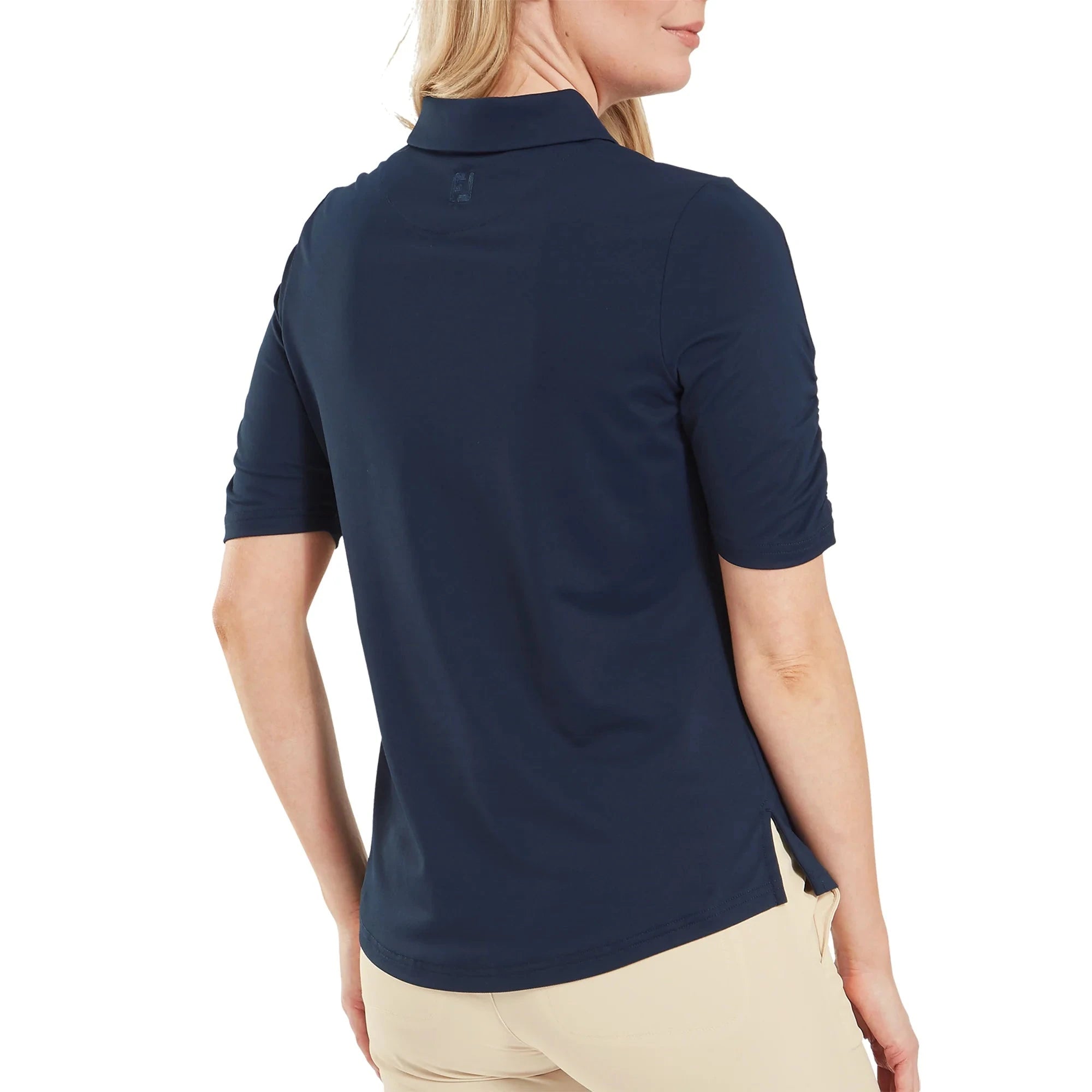 Footjoy polo femme 1/2 manches froncées Navy