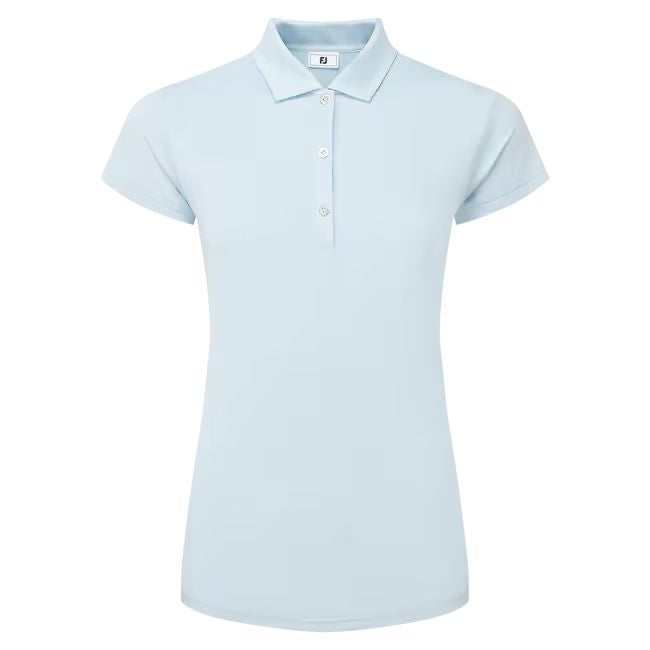 Footjoy polo femme en fil d'Écosse bleu claire