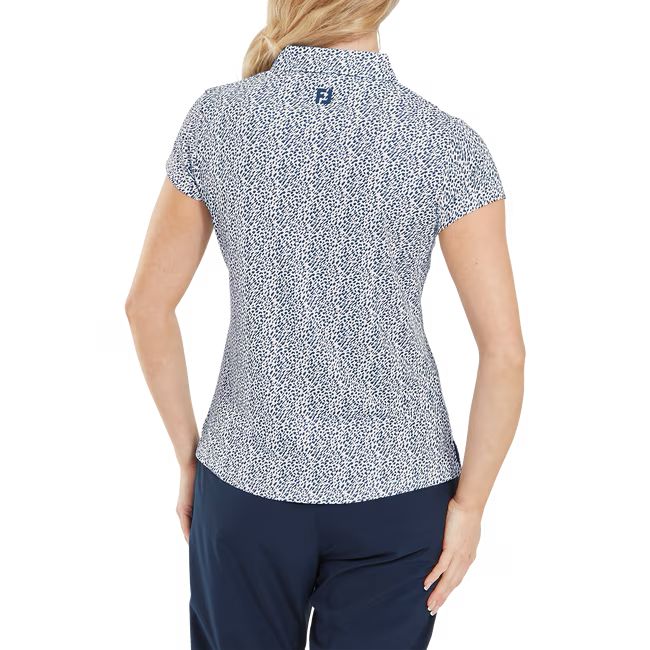 Footjoy polo femme en fil d'Écosse manches courtes imprimé animal