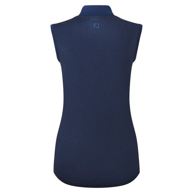 Footjoy polo femme en fil d'Écosse sans manche imprimé animal