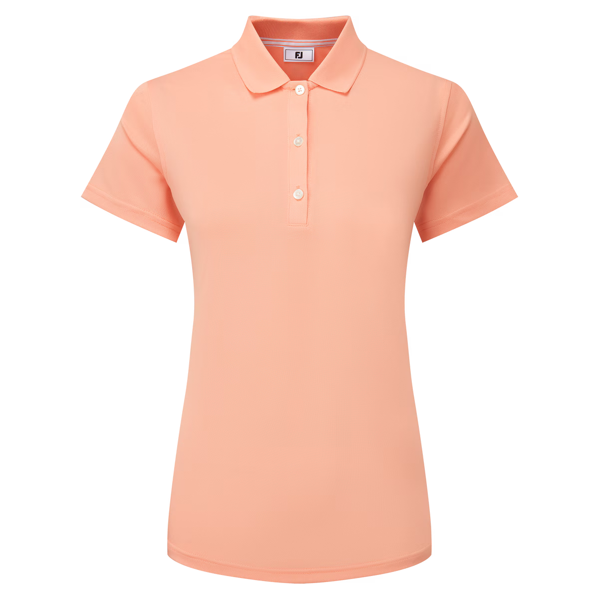 Footjoy Polo Femme Piqué uni Orange Pâle