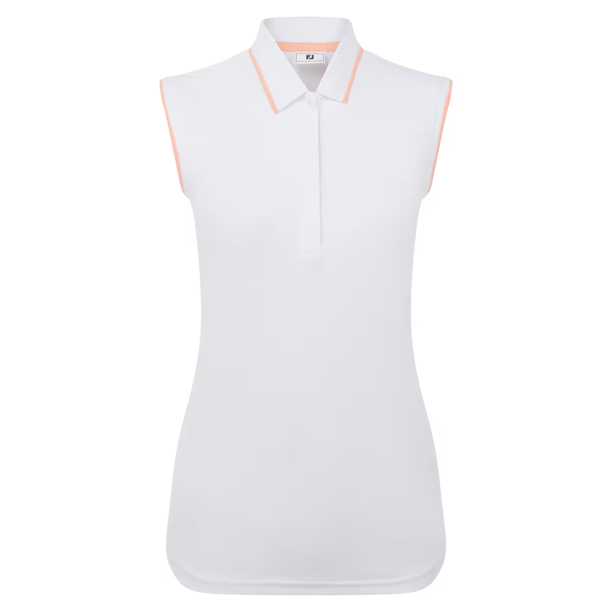 Footjoy Polo Femme sans manche Blanc/Pêche