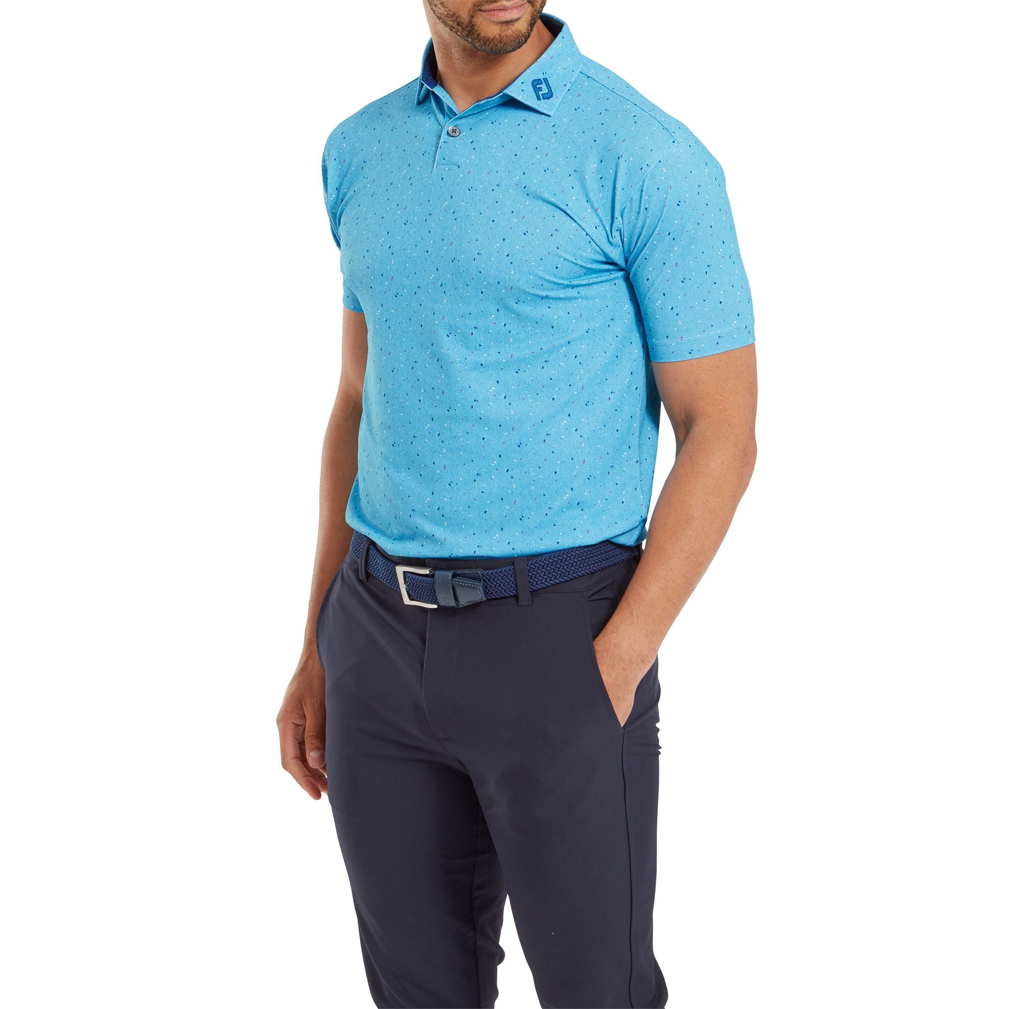 Footjoy Polo Golf Tweed Texture Blue Sky