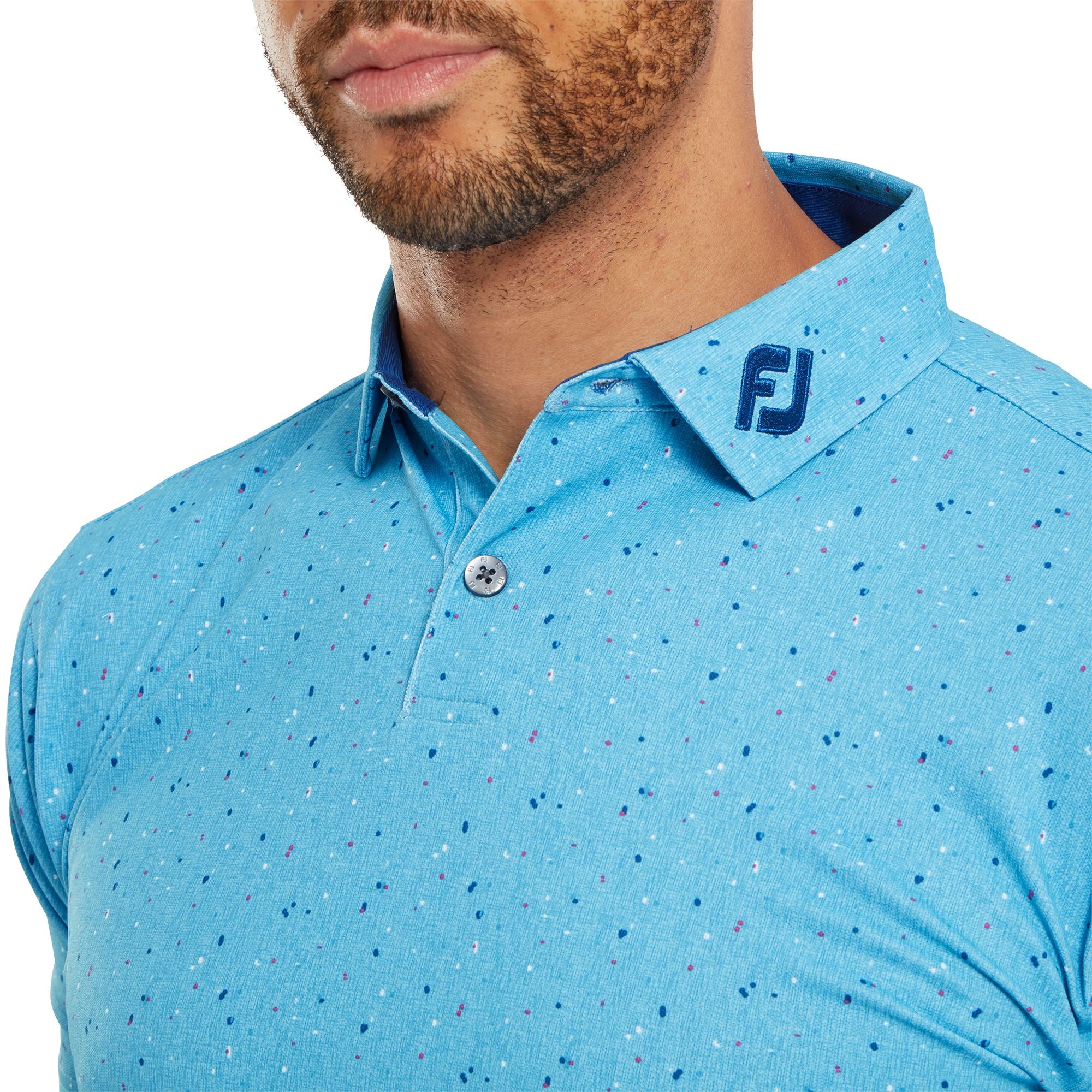 Footjoy Polo Golf Tweed Texture Blue Sky
