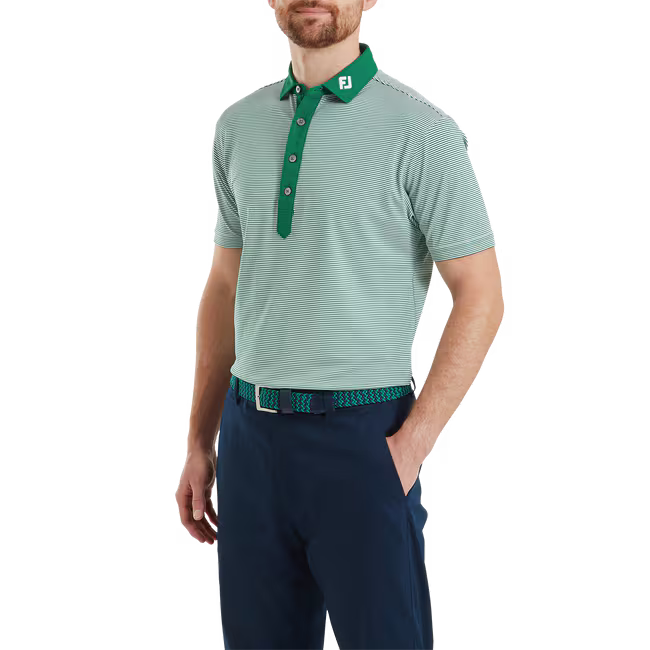 Footjoy Polo Piqué à Rayures Fines
