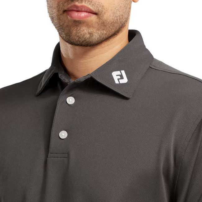 Footjoy polo Stretch Piqué Solid Gris Charbon