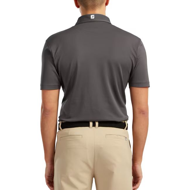 Footjoy polo Stretch Piqué Solid Gris Charbon
