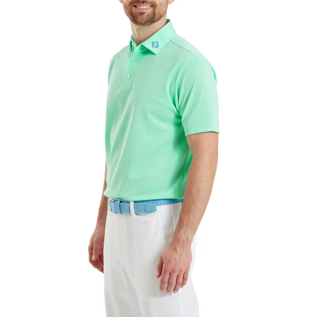 Footjoy Polo Stretch Piqué Vert Eau
