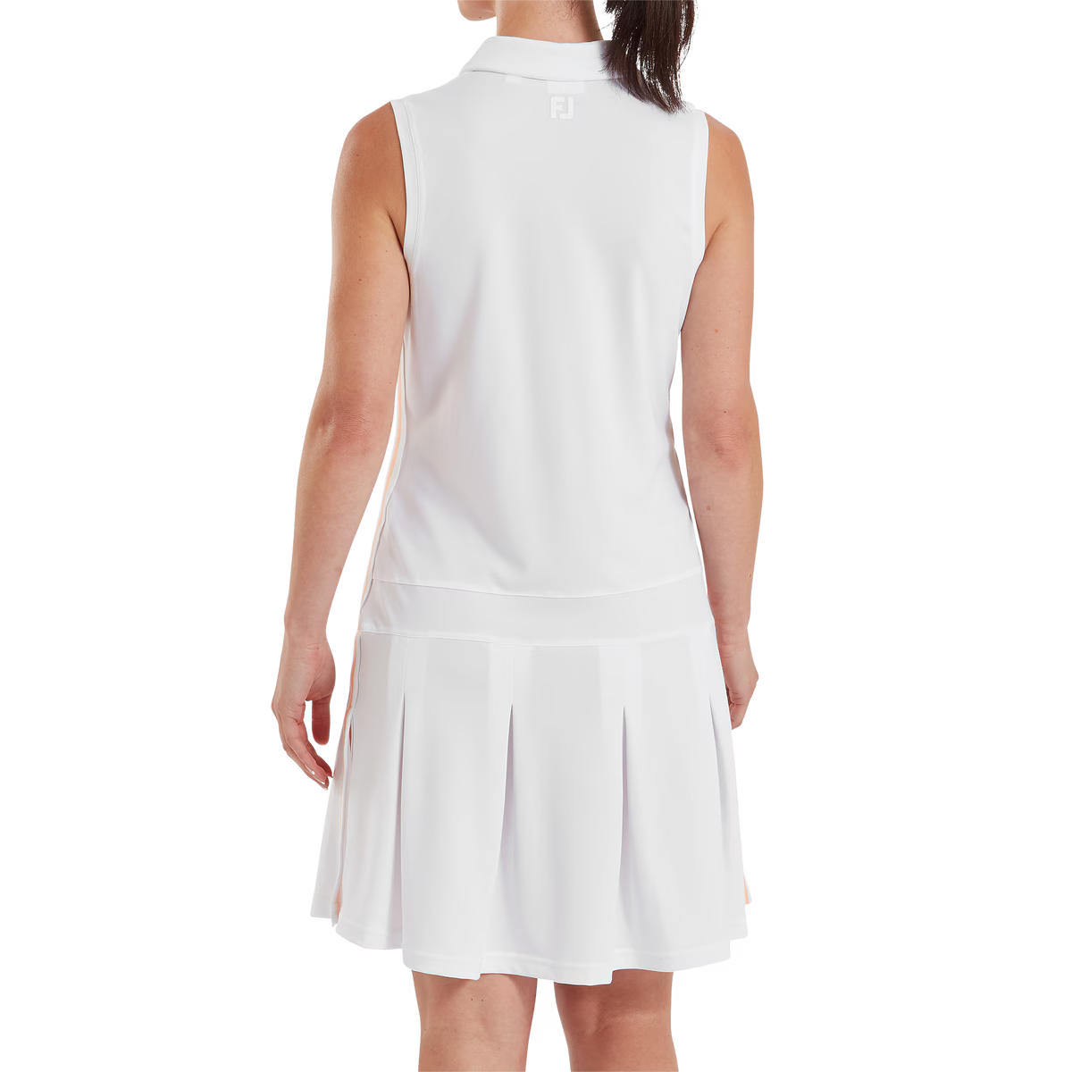 Footjoy Robe Plissée Blanc/Pêche