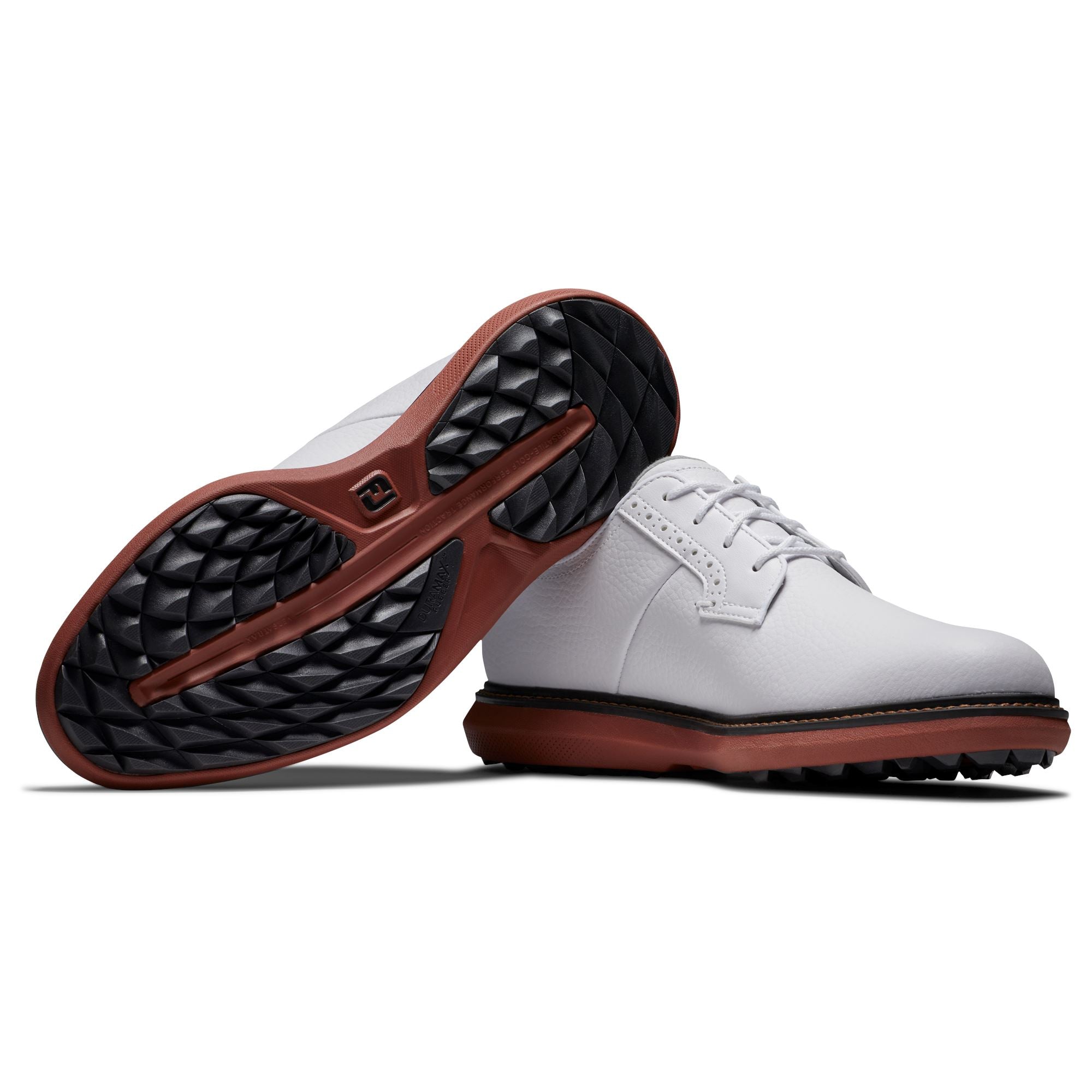 Footjoy Traditions spikeless BLUTCHER Blanche Blanche Brique