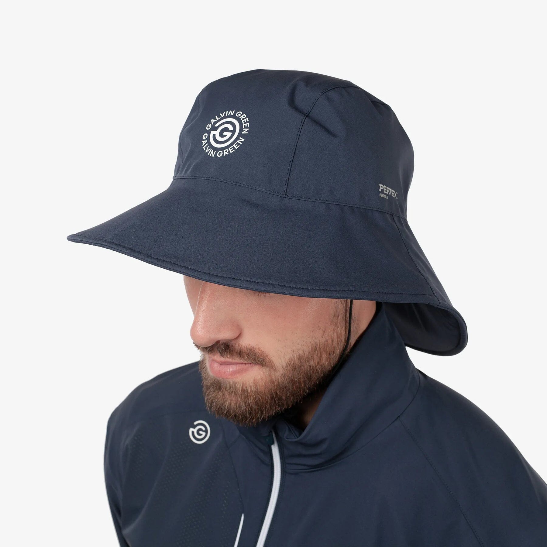Galvin Green Asher – Chapeau de golf imperméable DRYVR™ bleu marine