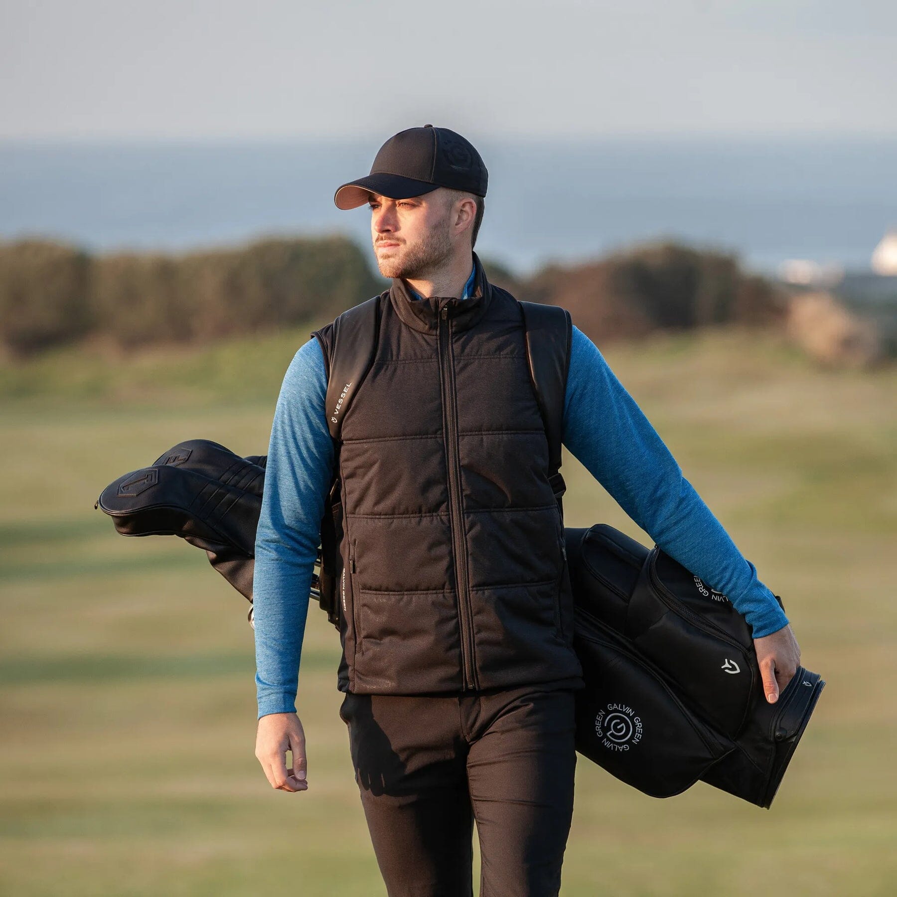 Galvin Green Gilet de golf LENNOX NOIR Régulation thermique et confort premium