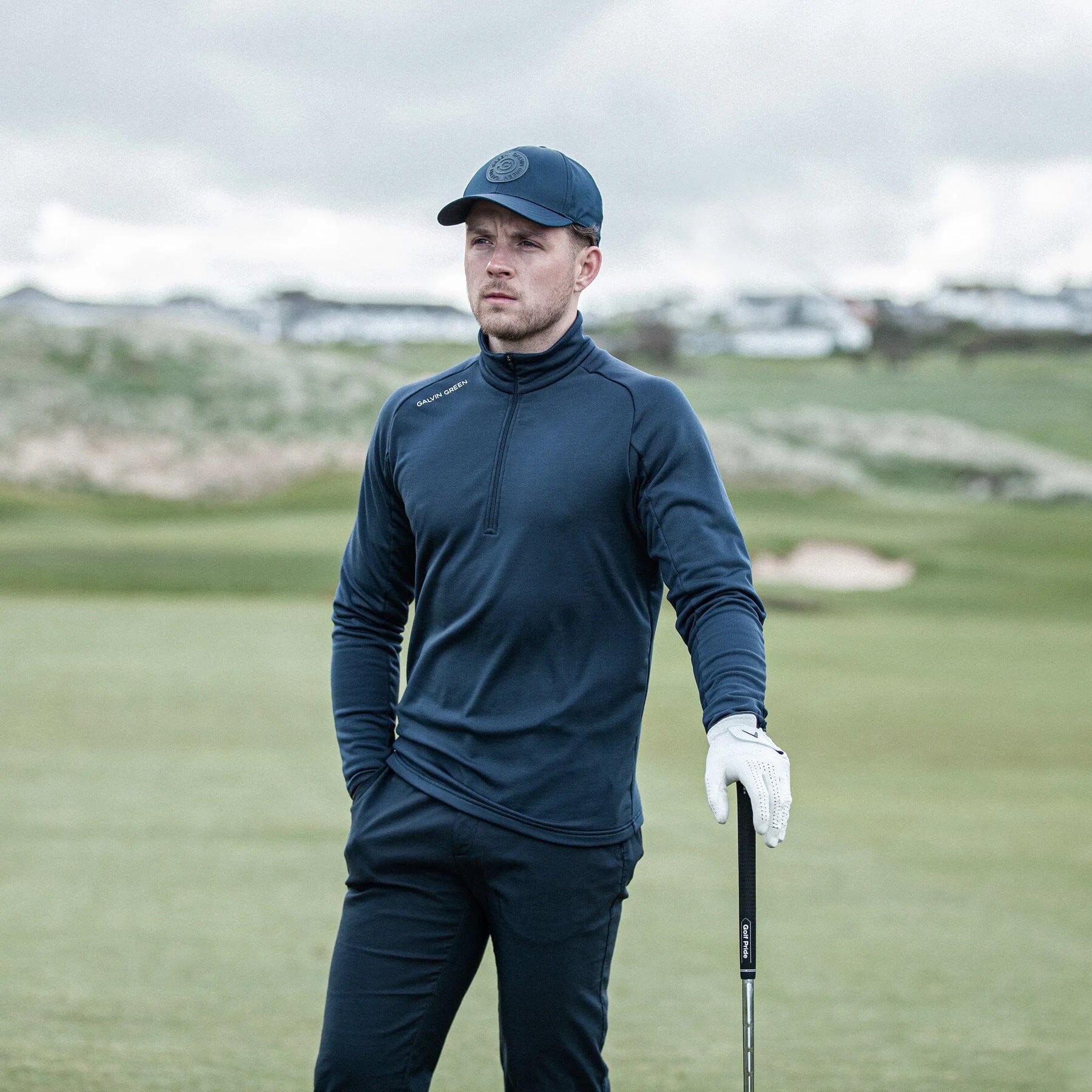 Galvin Green Pull de golf Drake Bleu Chaleur, confort et liberté de mouvement