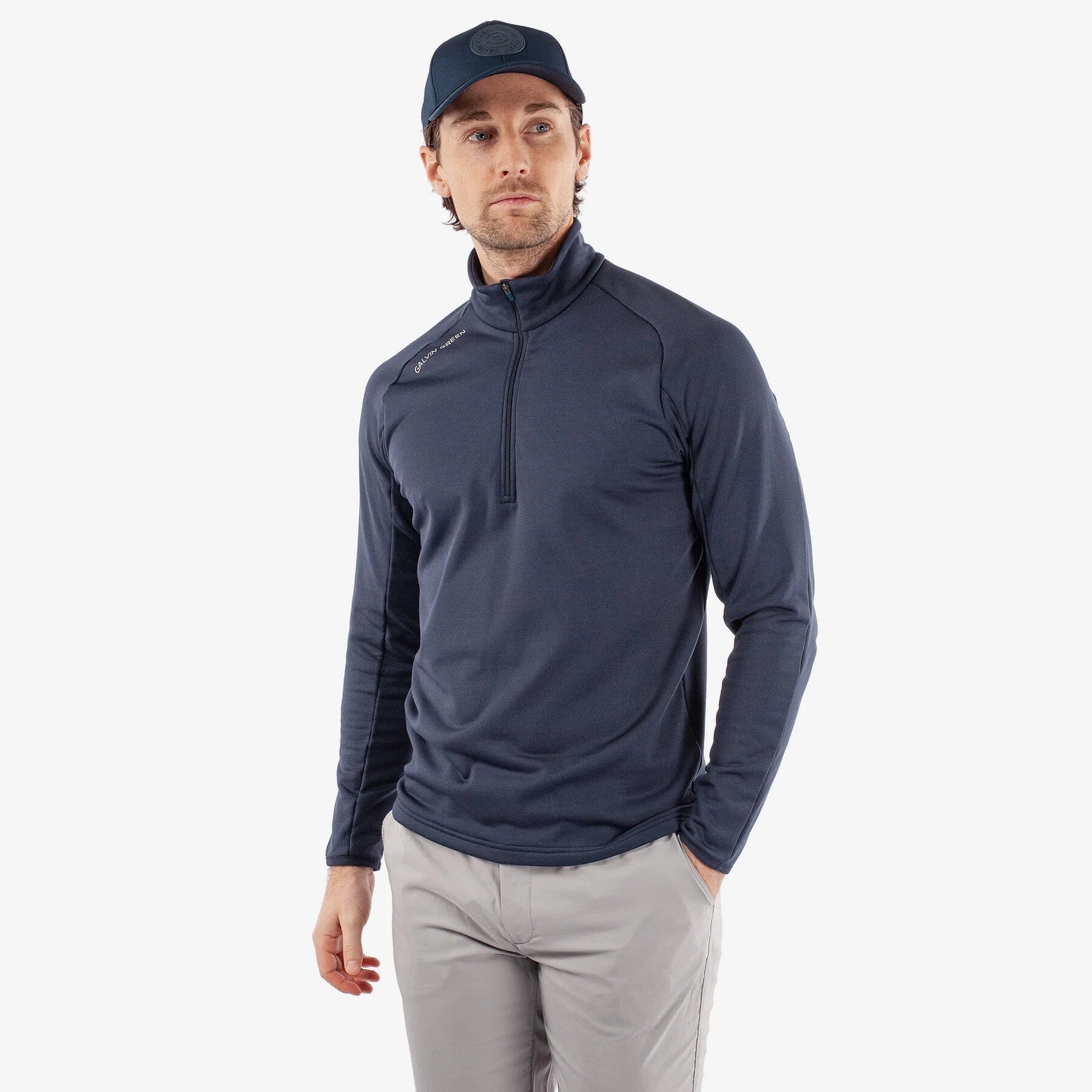 Galvin Green Pull de golf Drake Bleu Chaleur, confort et liberté de mouvement