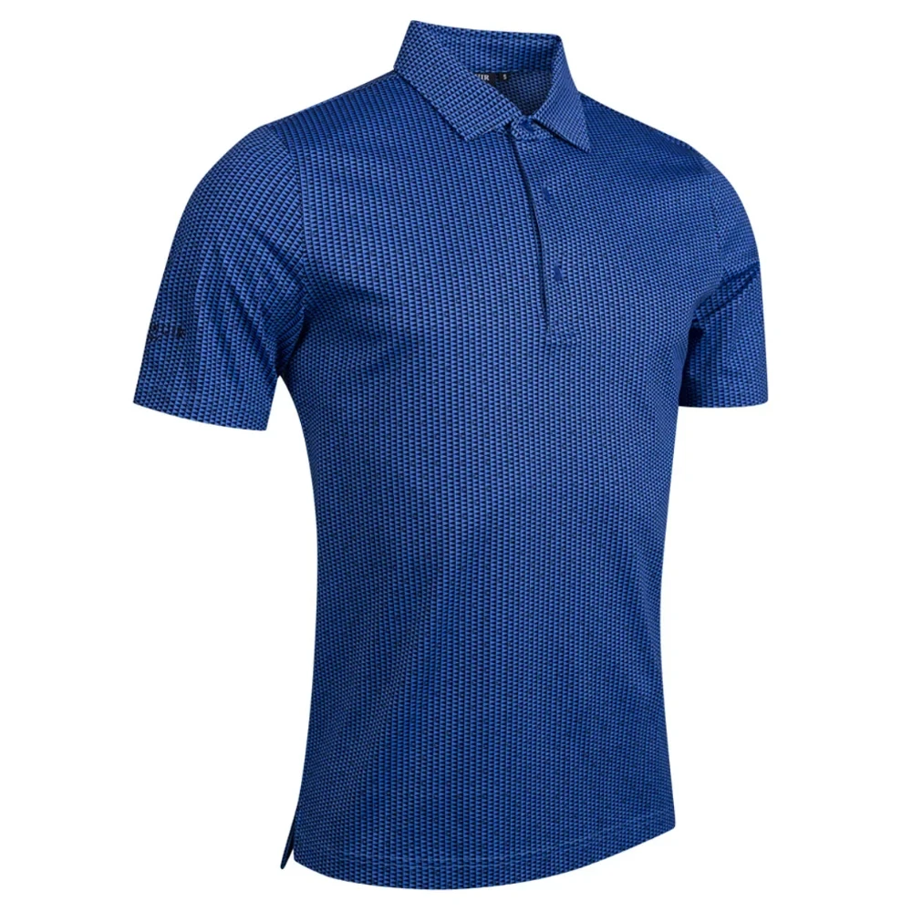 GLENMUIR Polo léger DUNKELD en coton double mercerisé Marine Tahiti