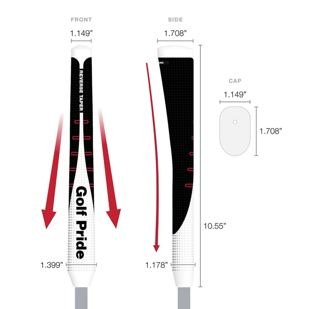 GolfPride Grip Putter Reverse Taper Pistol