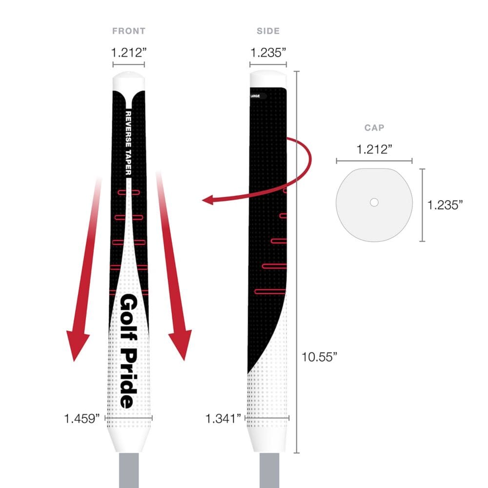 GolfPride Grip Putter Reverse Taper Round