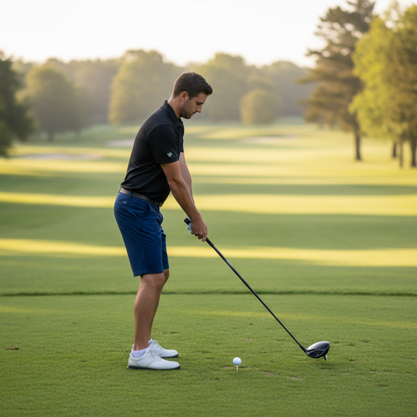 Image immersive golf - Adidas Ultimate365 Navy sur départ avec driver