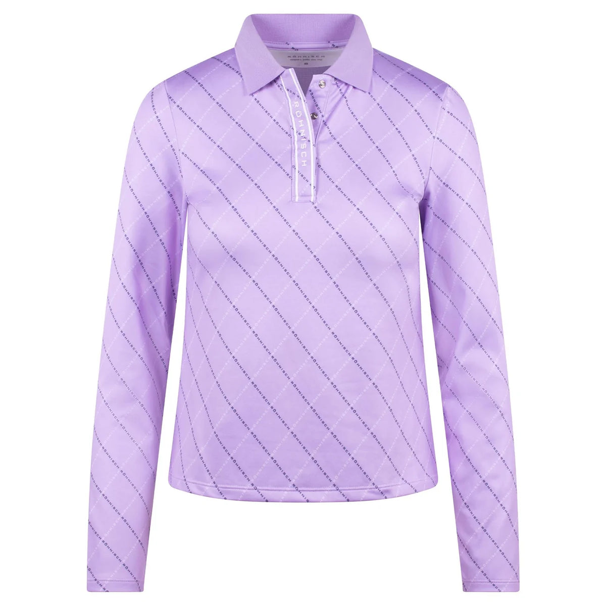 Röhnisch Polo Warm Team Manches Longues Orchid Logo