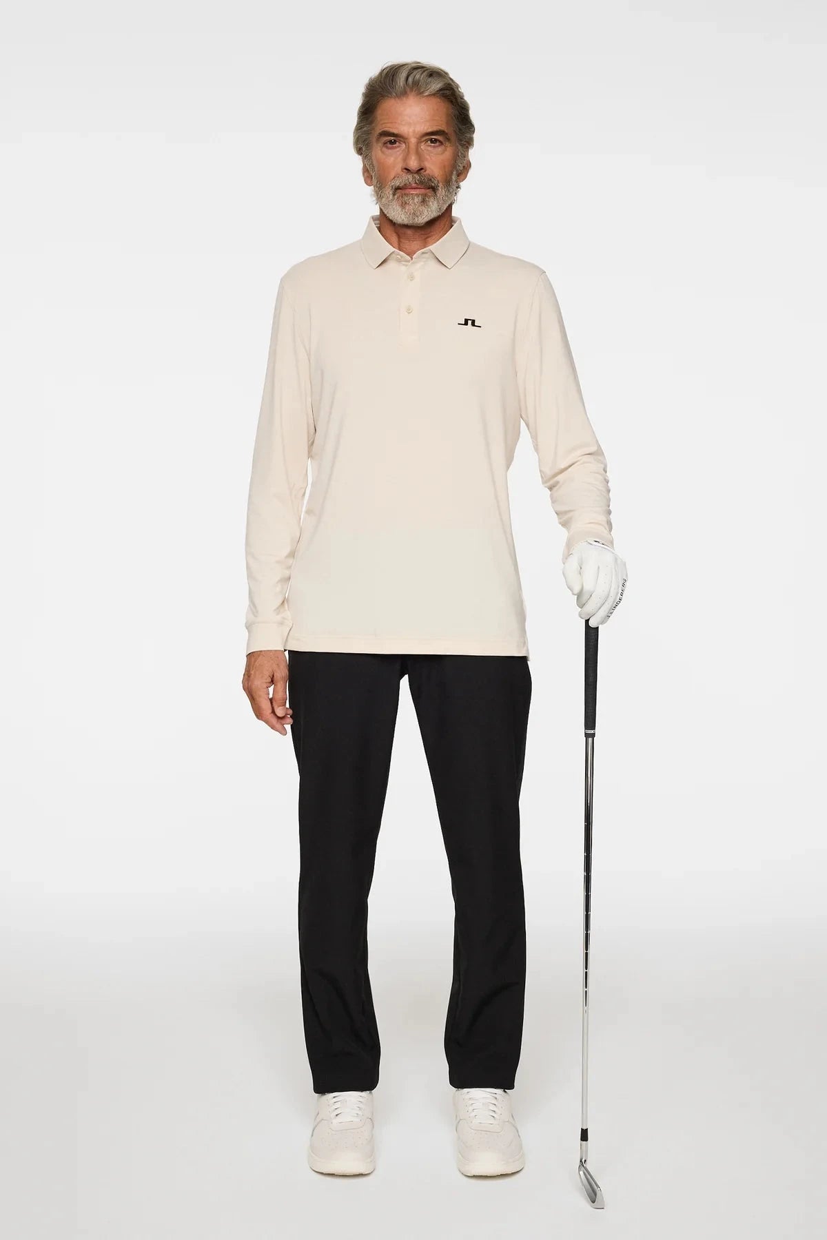 J.LINDEBERG Polo manche longue Florian LS beige