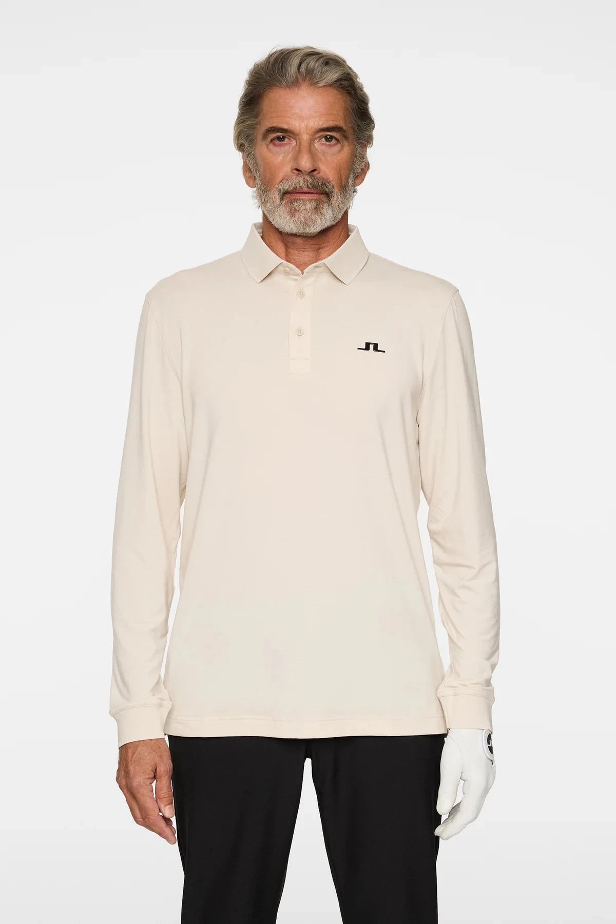 J.LINDEBERG Polo manche longue Florian LS beige