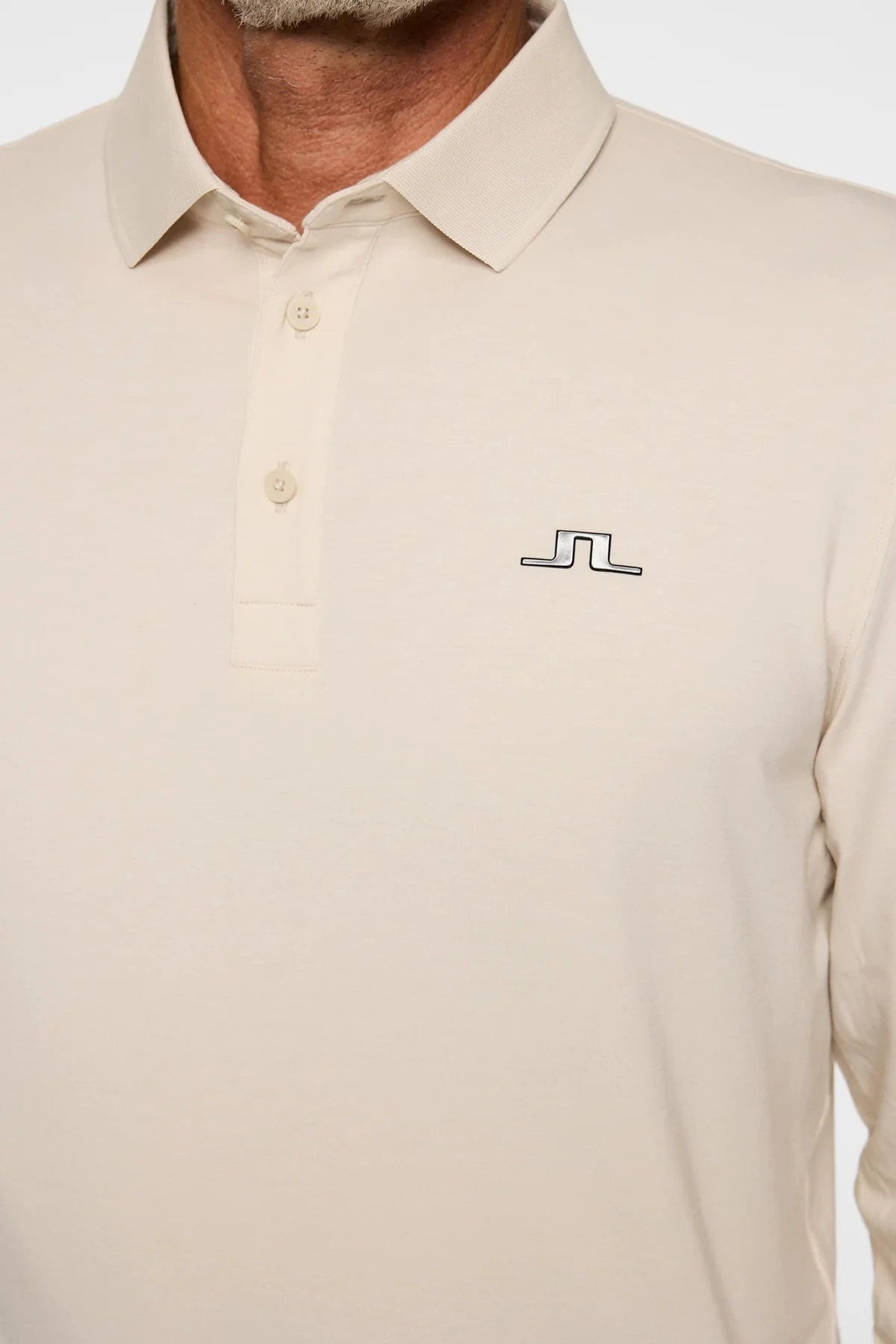 J.LINDEBERG Polo manche longue Florian LS beige