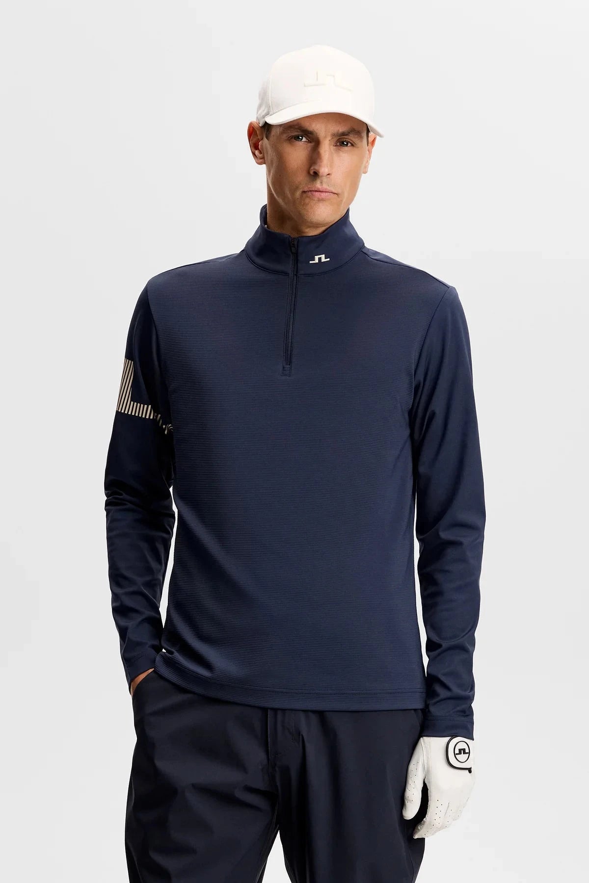 J.Lindeberg Pull Heath Strike Zip Navy
