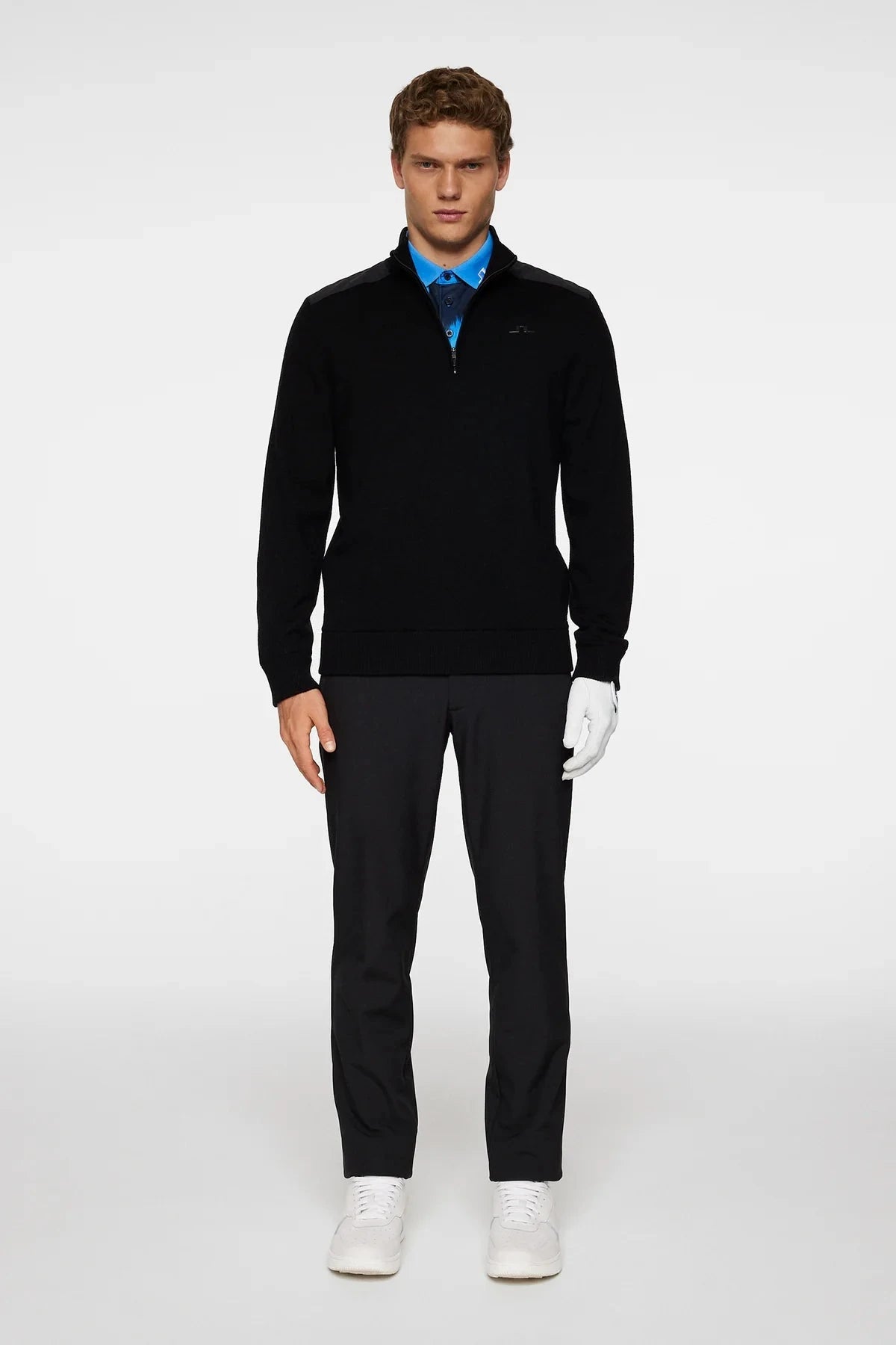 J.LINDEBERG Pull Jeffrey coupe vent Noir