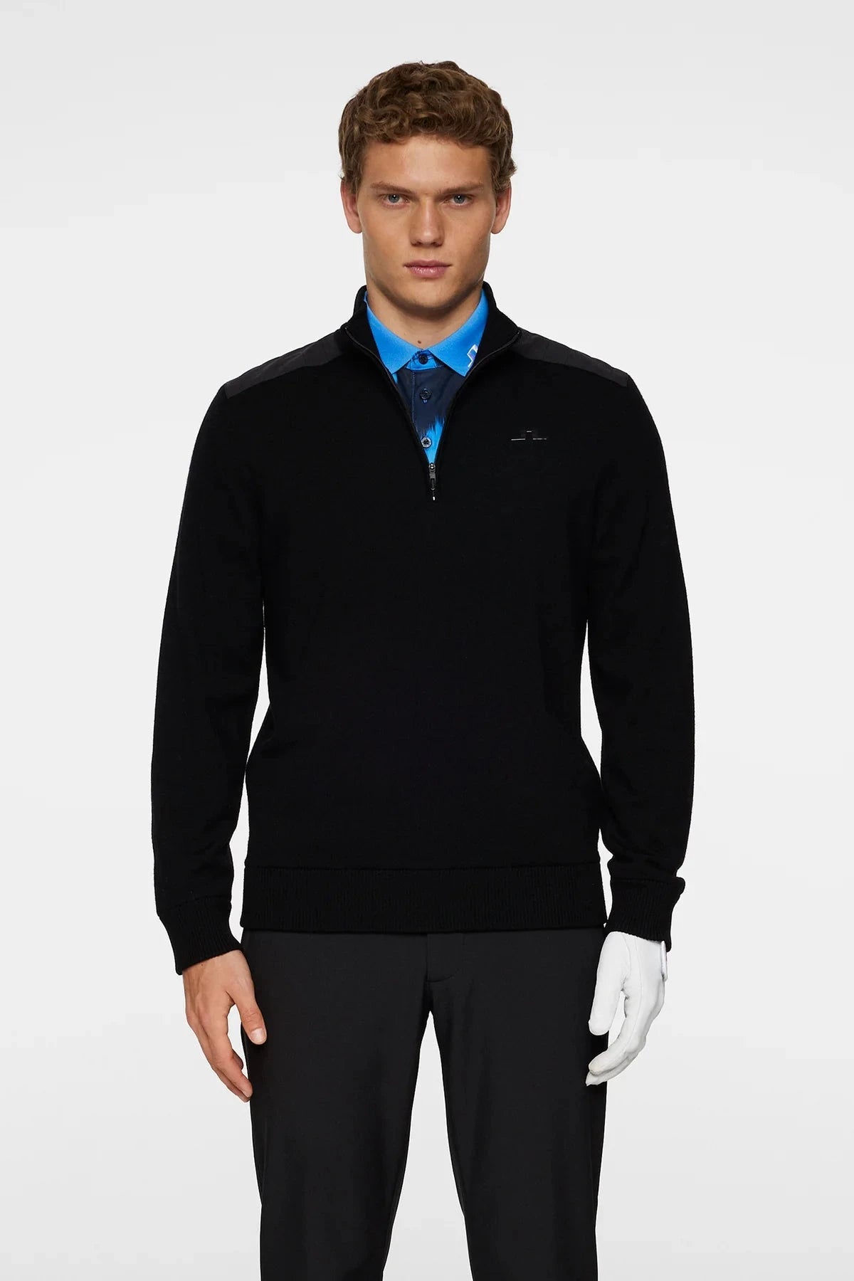 J.LINDEBERG Pull Jeffrey coupe vent Noir