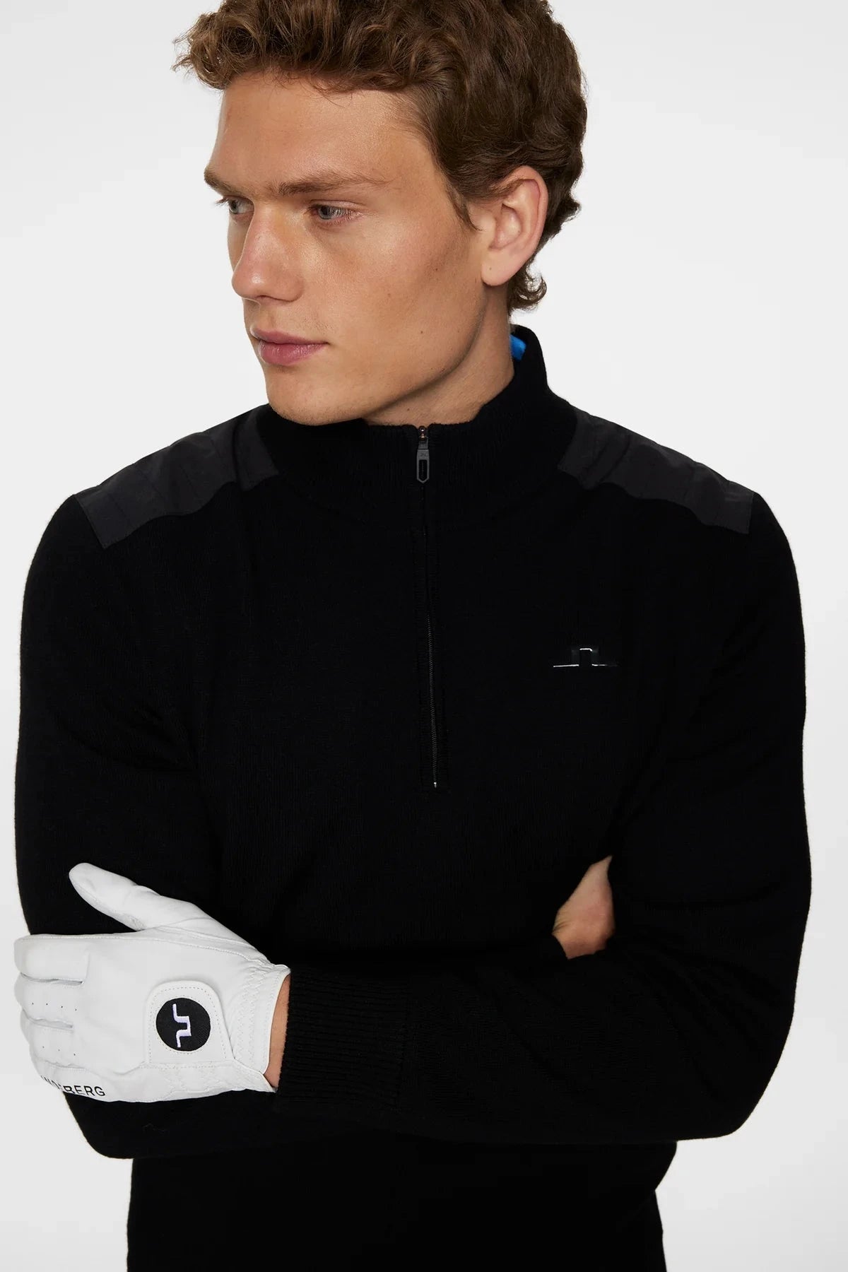 J.LINDEBERG Pull Jeffrey coupe vent Noir