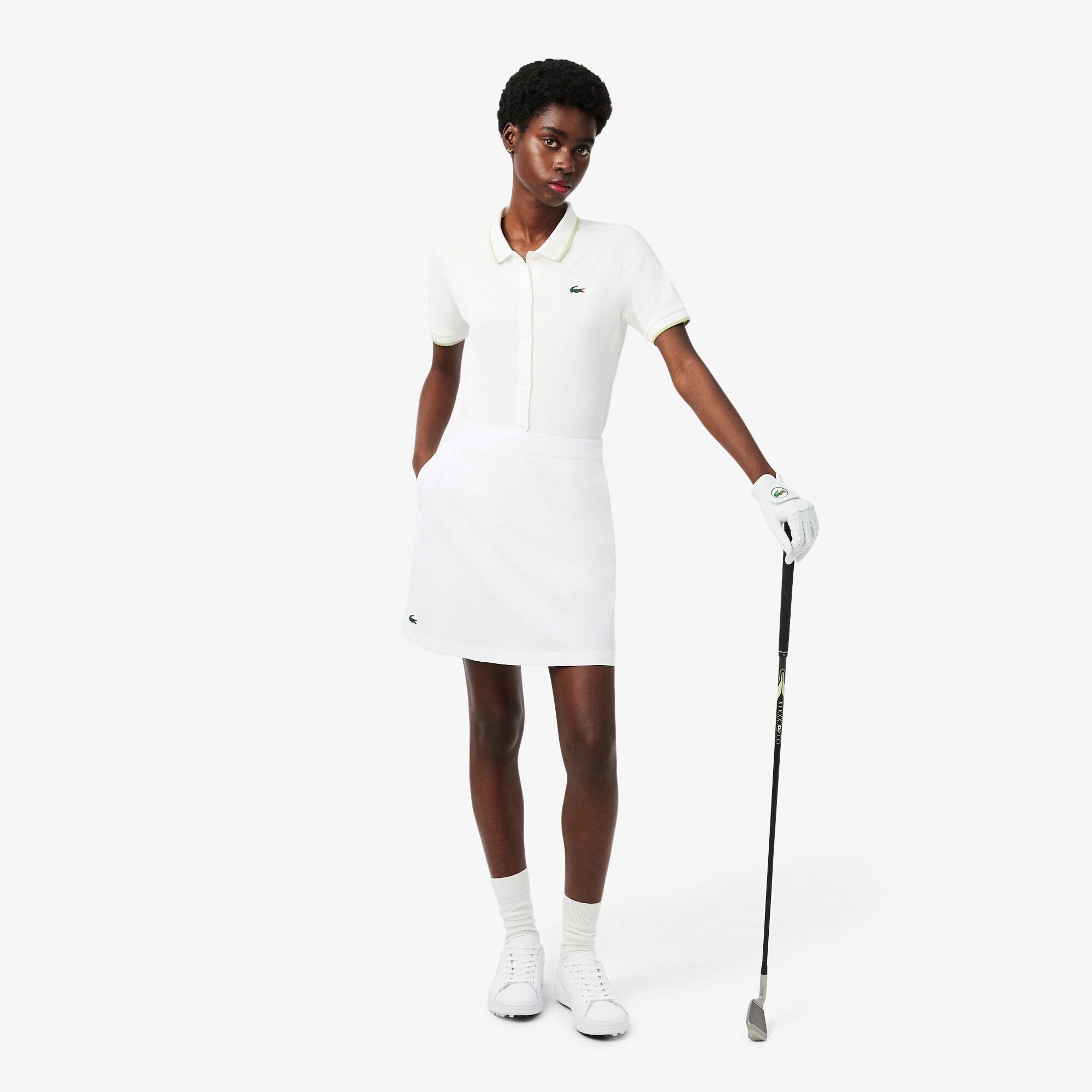 Lacoste Jupe Golf stretch Ultra Dry Blanche