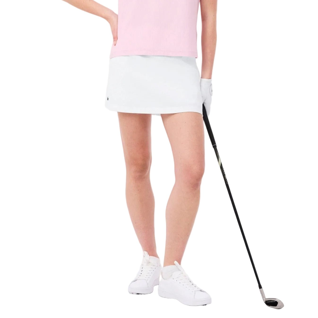 Lacoste Jupe Golf Ultra Dry shorty intégré Blanche