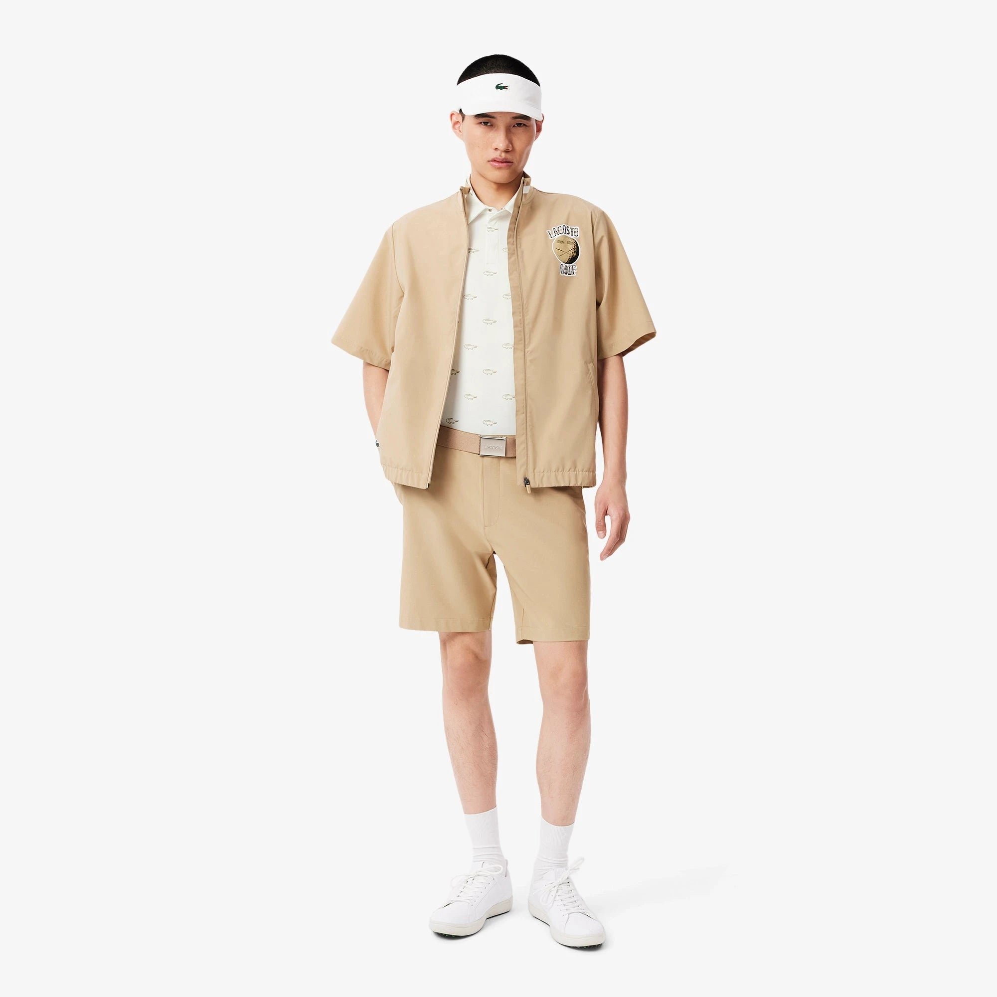 Lacoste Polo Golf Imprimé protection UV Blanc
