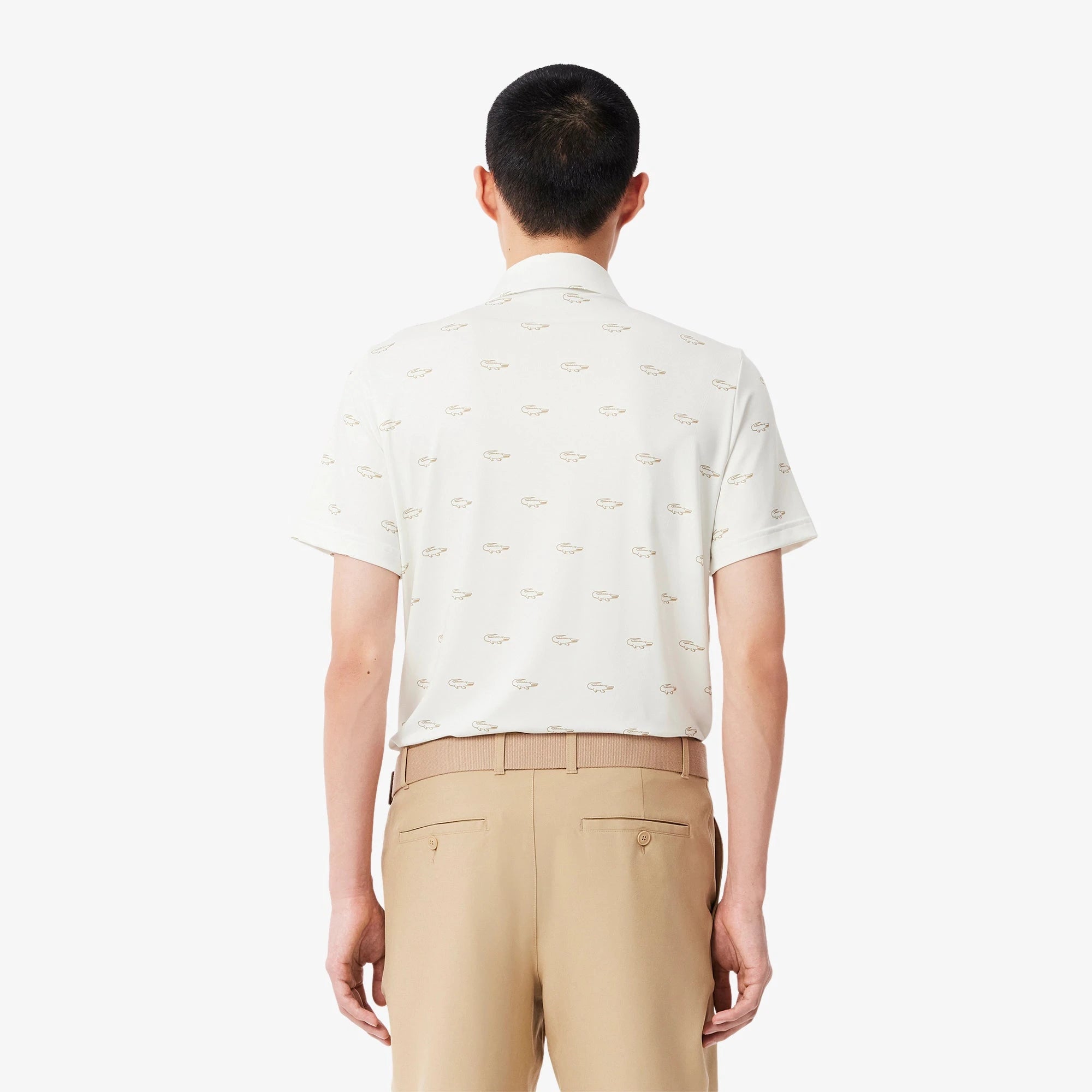 Lacoste Polo Golf Imprimé protection UV Blanc