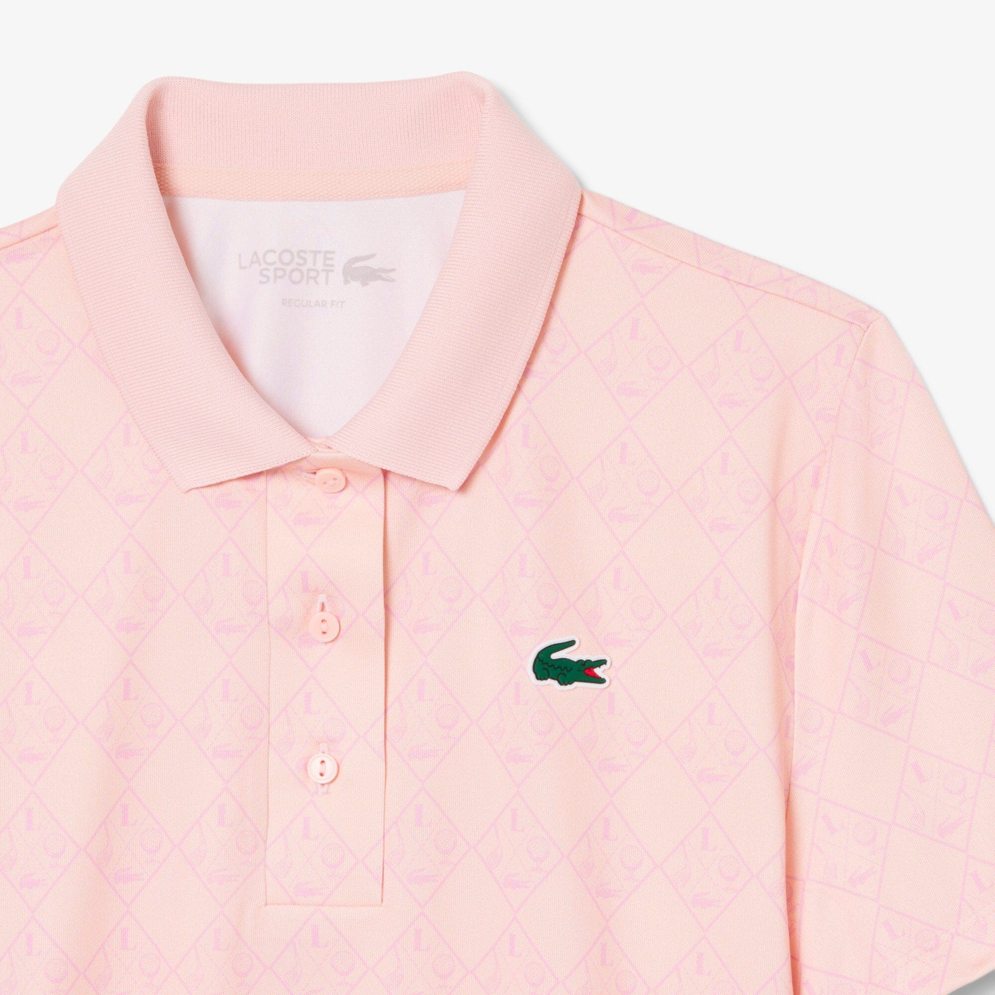 Lacoste Polo Golf regular fit protection UV à motif Rose