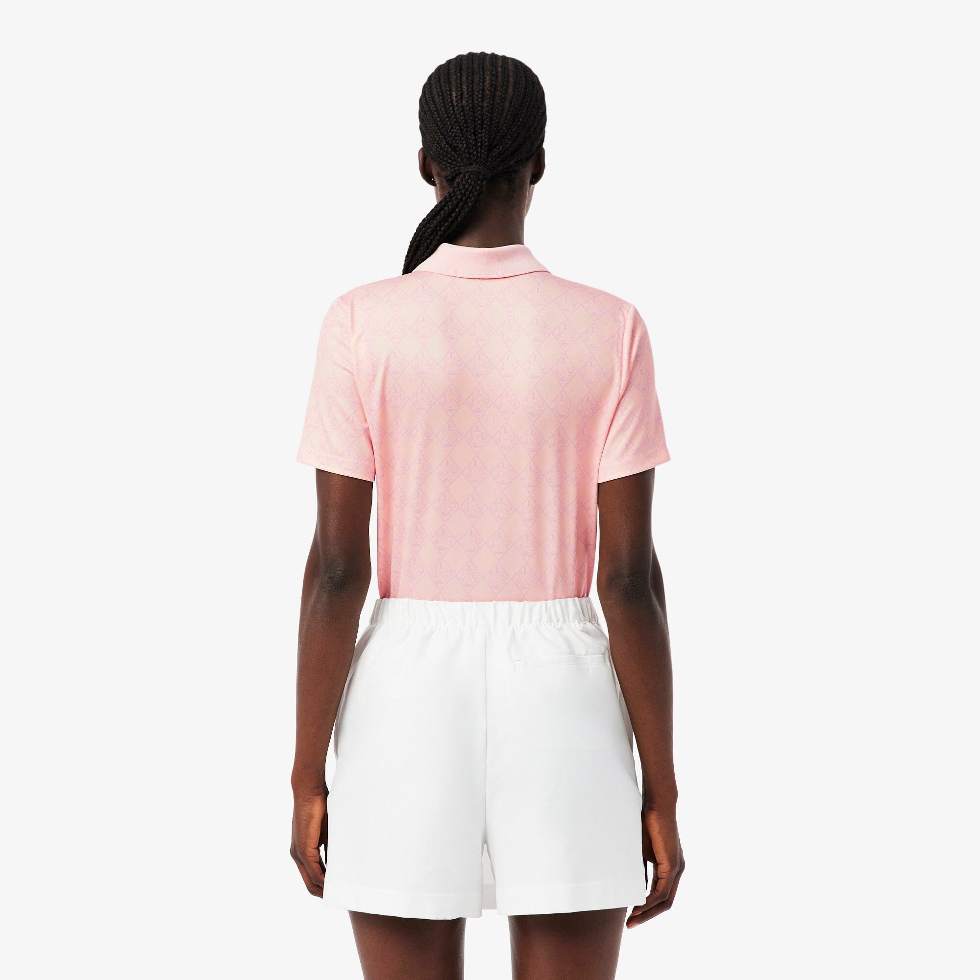 Lacoste Polo Golf regular fit protection UV à motif Rose