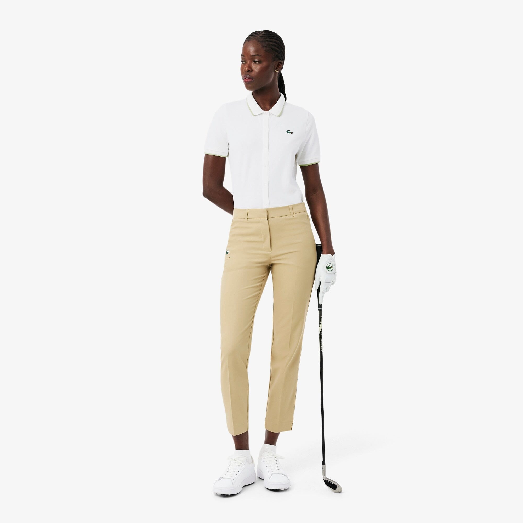 Lacoste Polo Golf thermorégulateur Petit Piqué Blanc