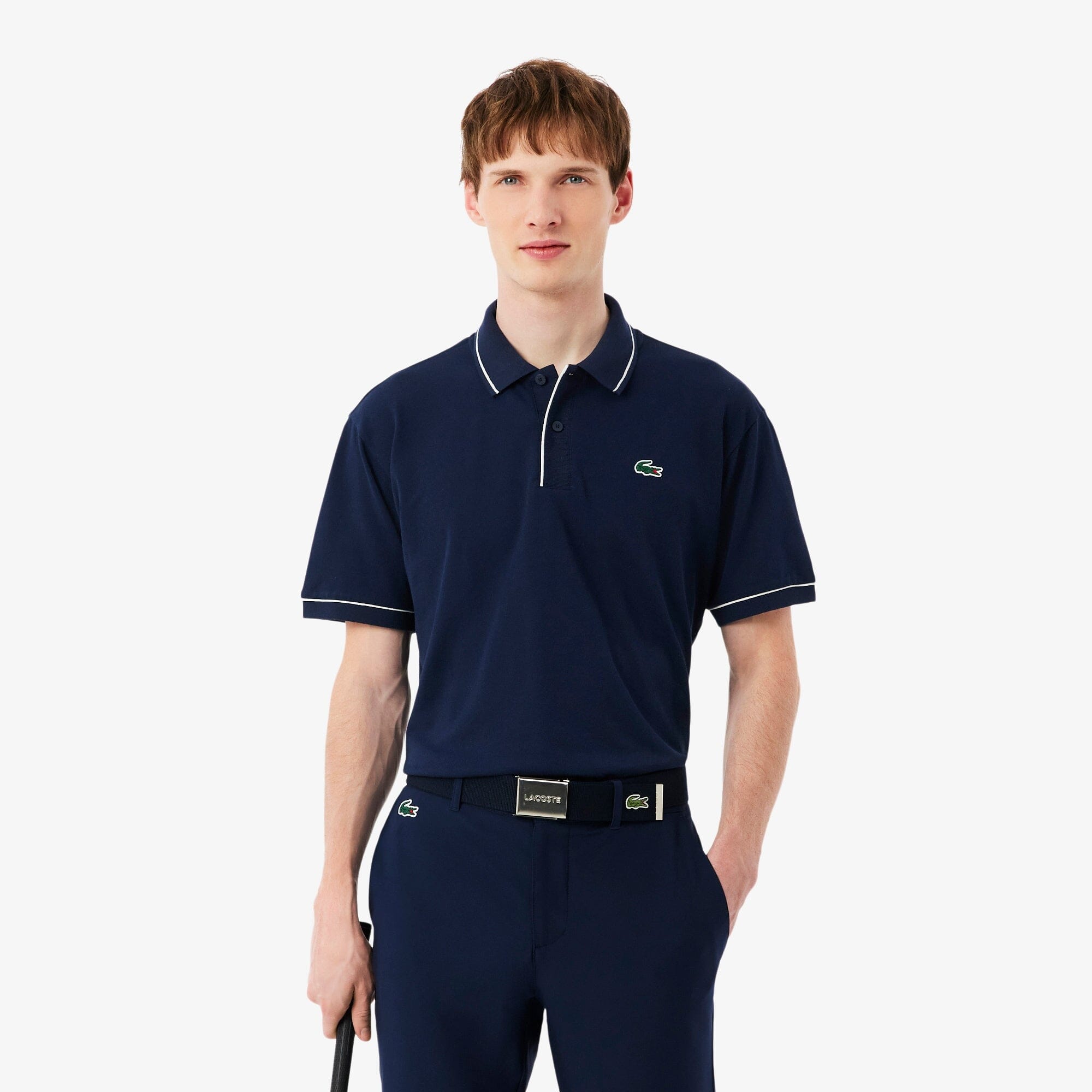 Lacoste Polo Golf thermorégulateur Petit Piqué Bleu Nuit