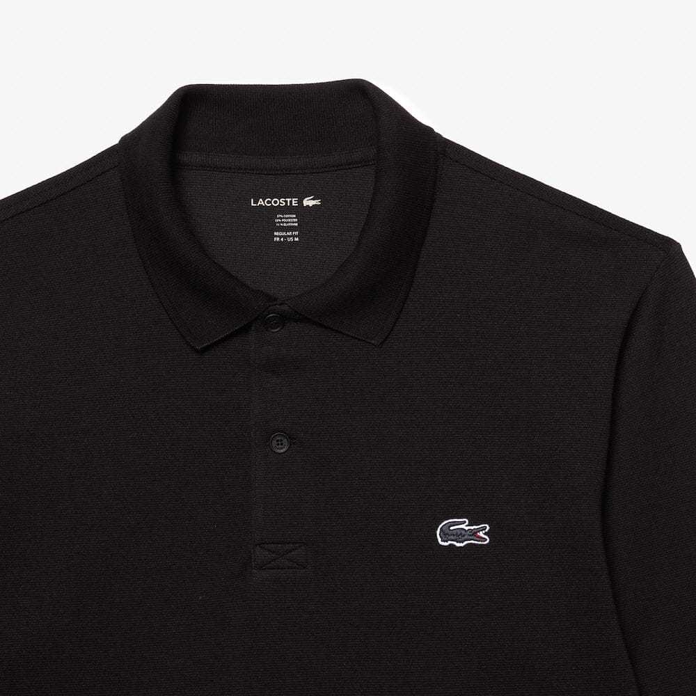 Lacoste Polo manches longues de golf coton Noir