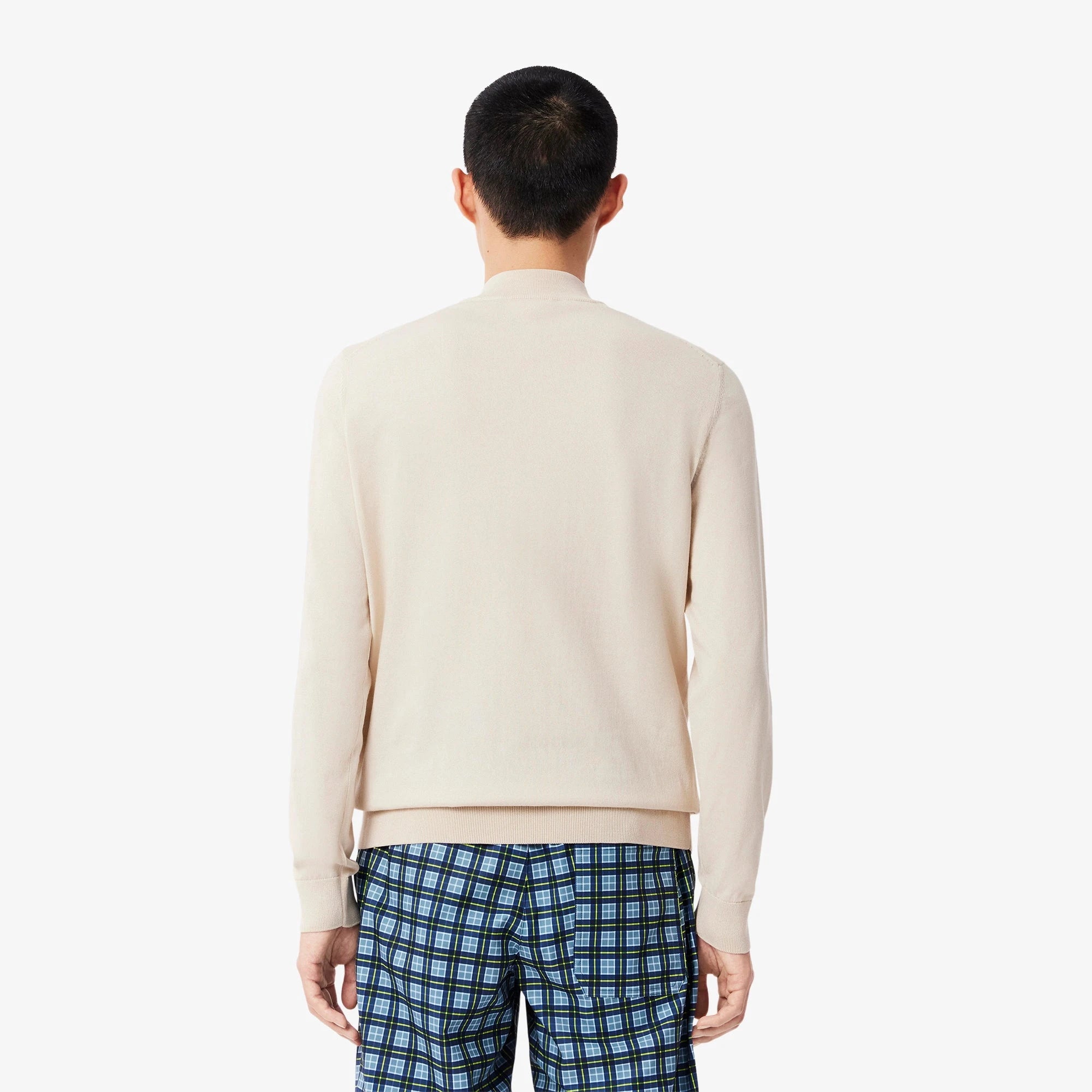 Lacoste Pull quart de zip thermorégulateur beige