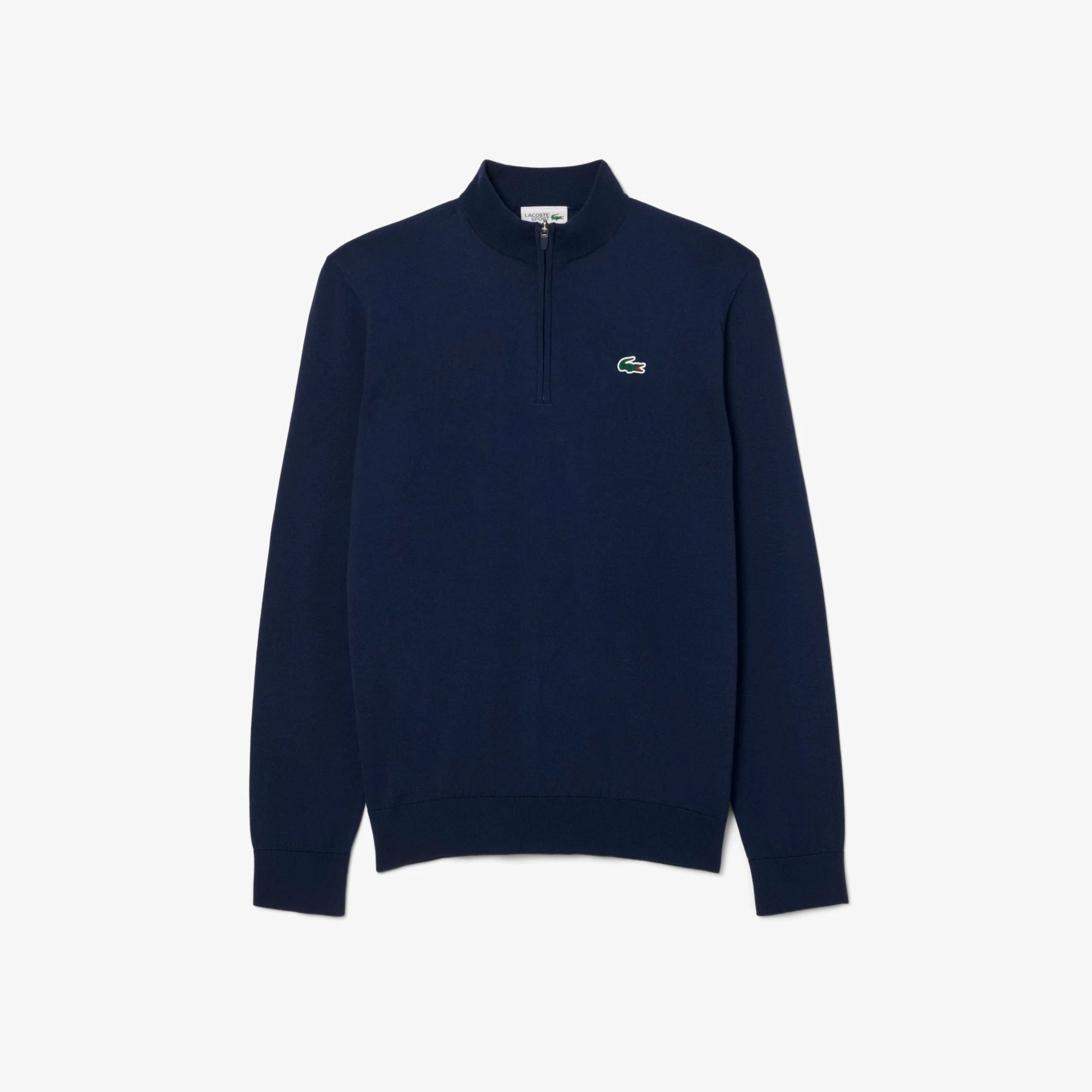Lacoste Pull quart de zip thermorégulateur marine