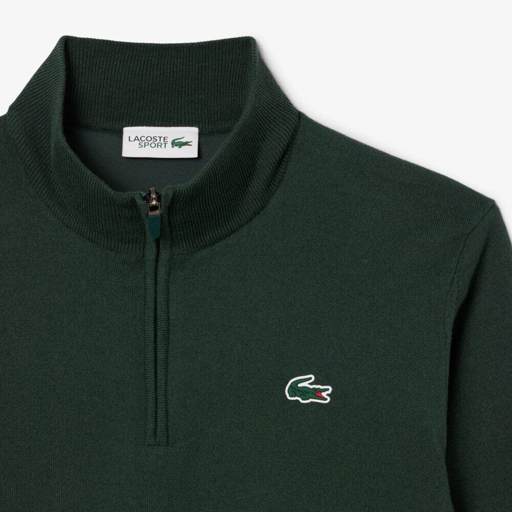 Lacoste pull quart-zip Golf Coupe vent Vert Sinople