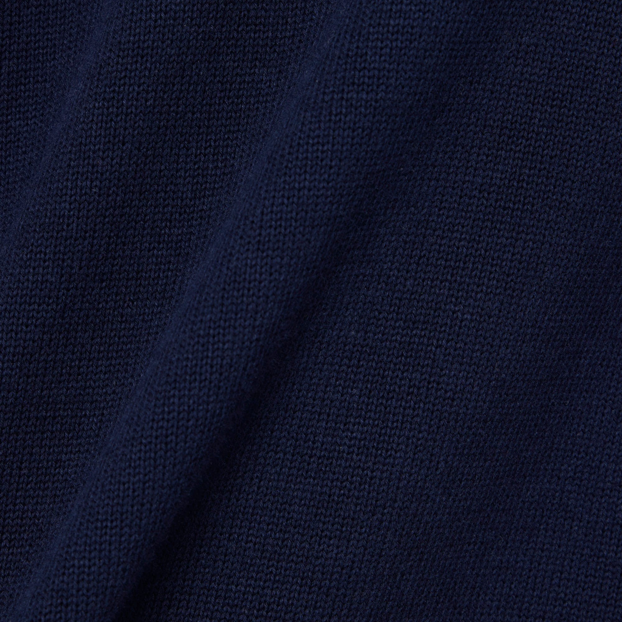 Lacoste Pull zippé coton uni col montant Bleu Nuit
